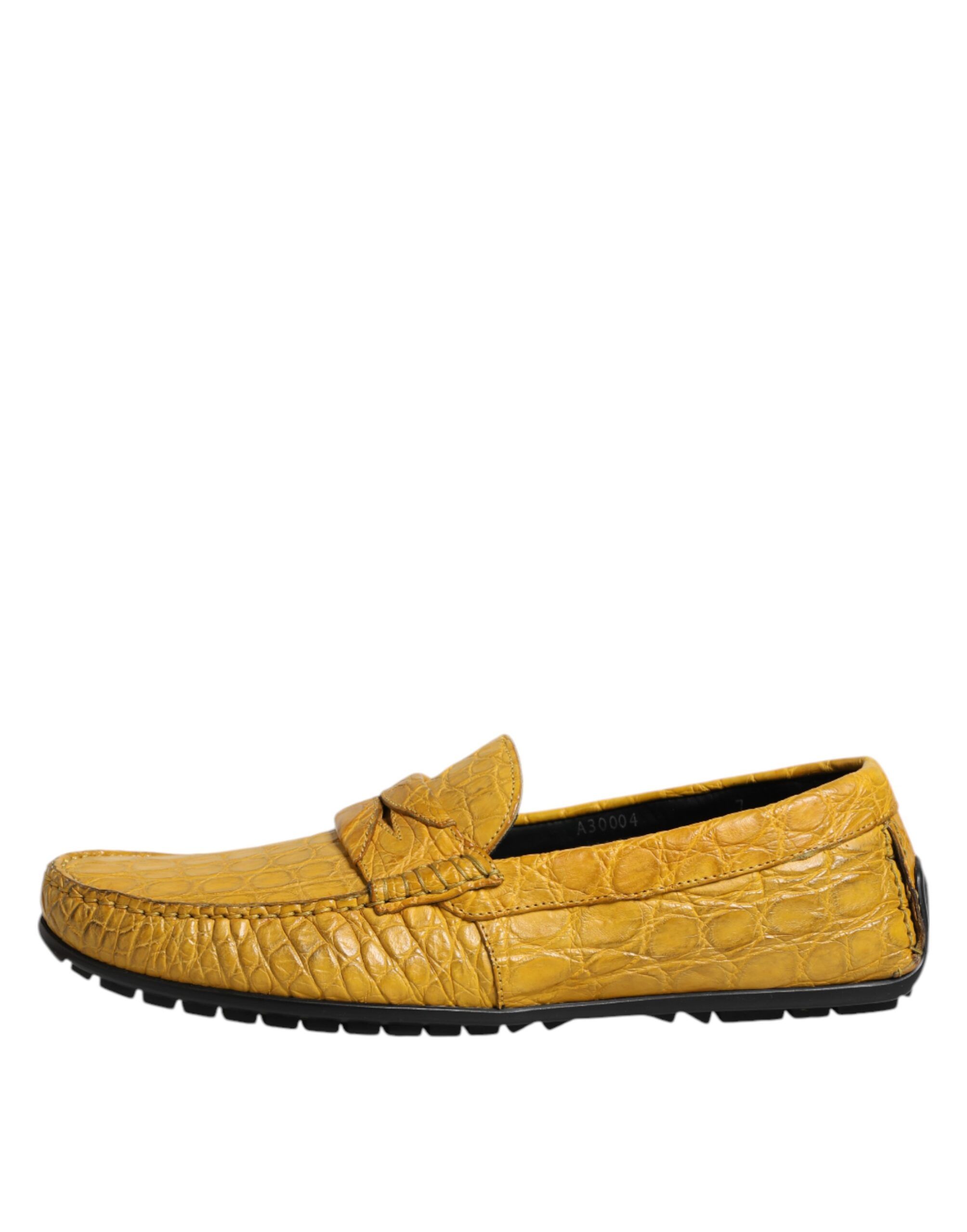 Exotic Leather Loafers Slip On Men's Shoes - Dolce & Gabbana - Modalova