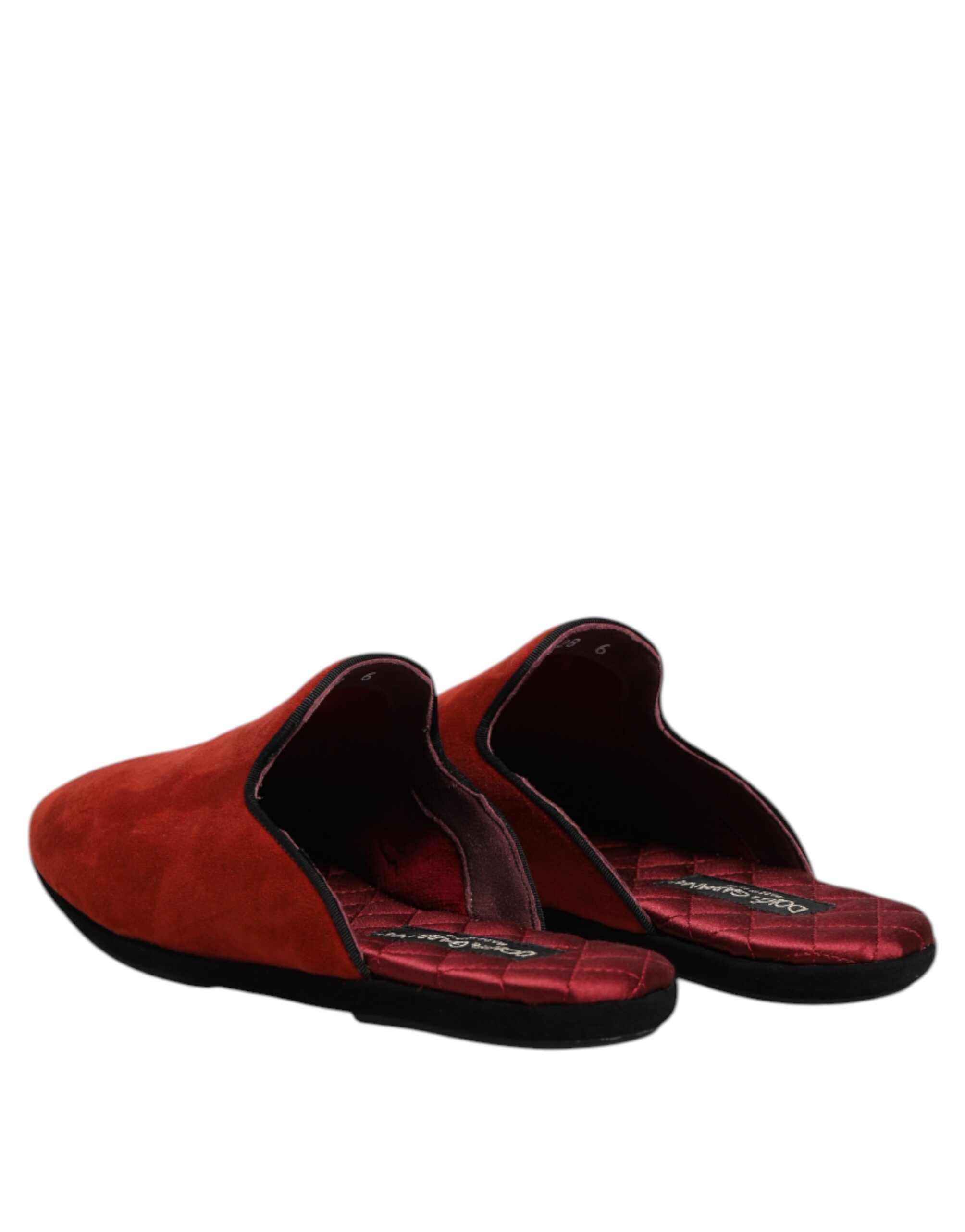 Suede Slides Flat Slipper Men's Shoes - Dolce & Gabbana - Modalova
