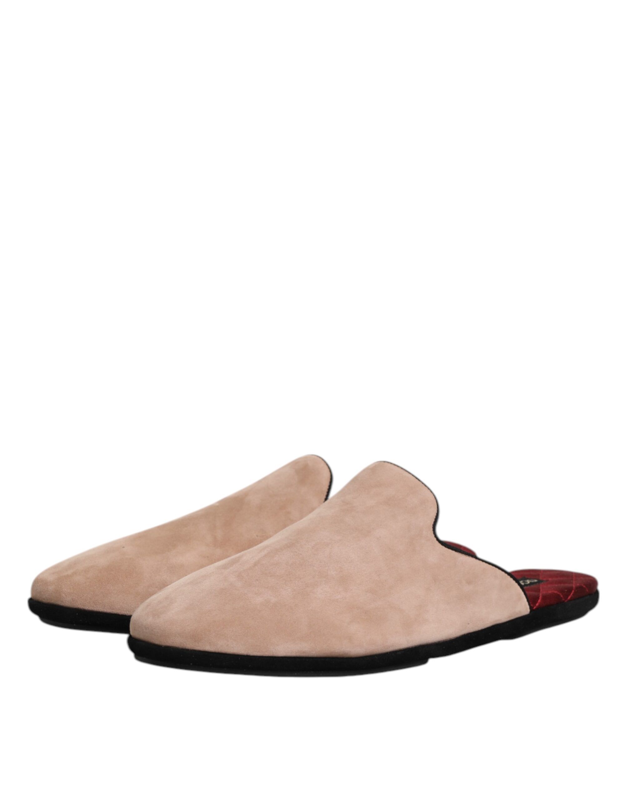 Capra Suede Slides Flat Slipper Men's Shoes - Dolce & Gabbana - Modalova