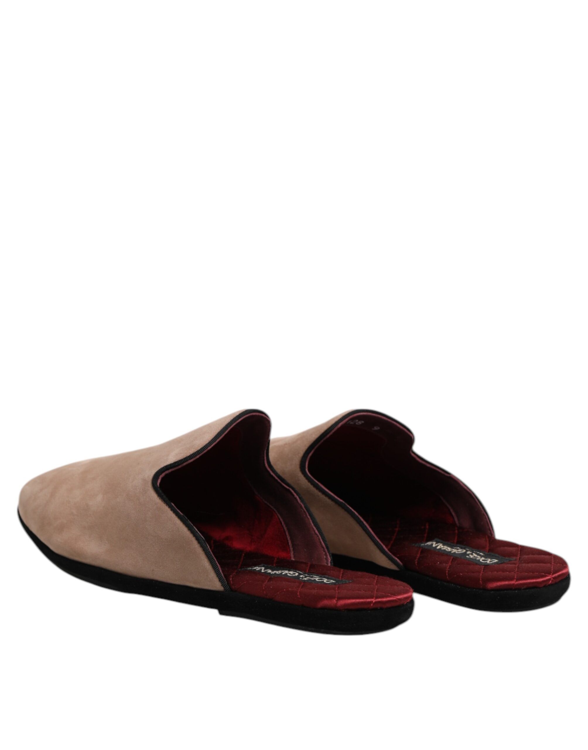 Capra Suede Slides Flat Slipper Men's Shoes - Dolce & Gabbana - Modalova