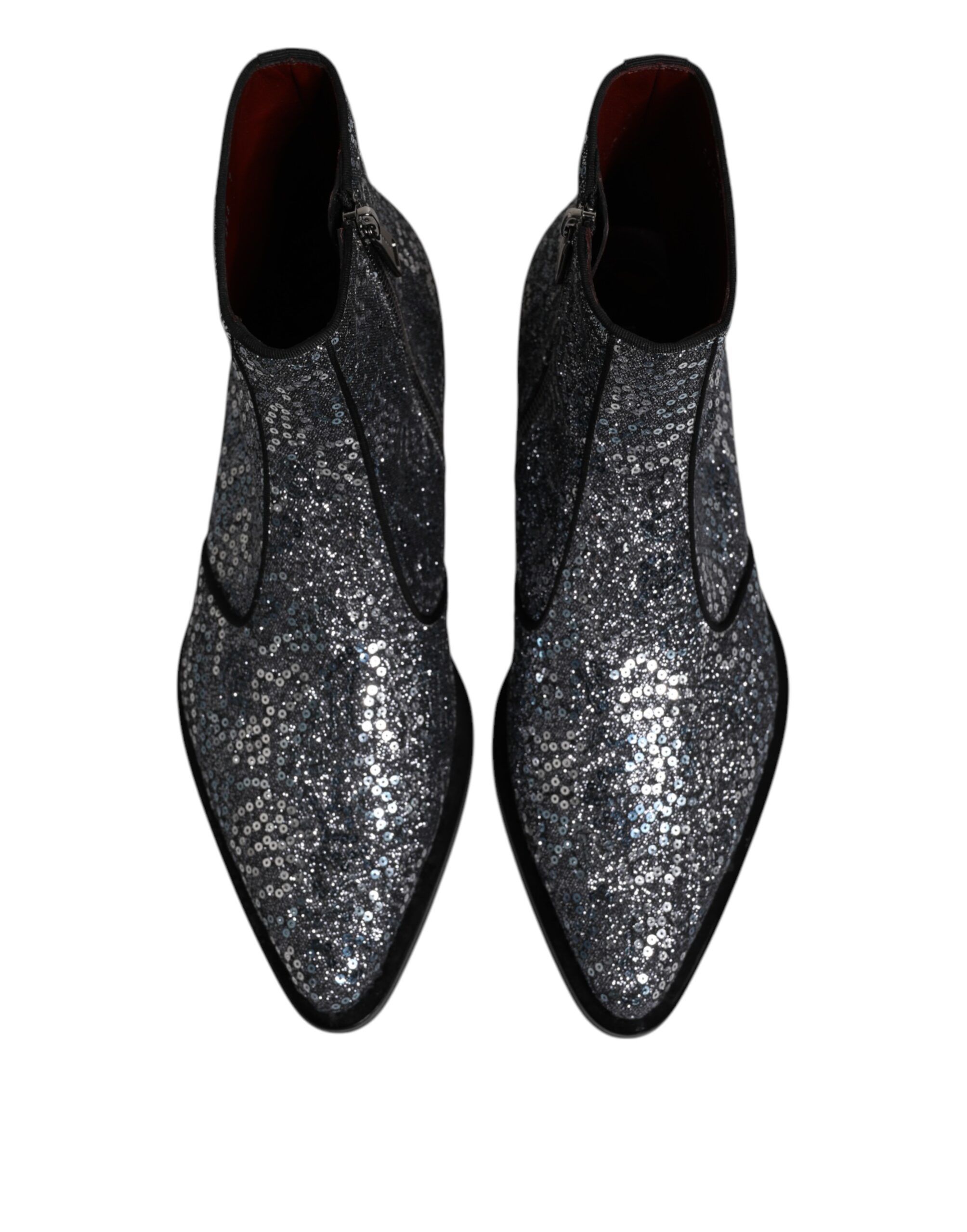 Cotton Sequined Chelsea Boots Men's Shoes - Dolce & Gabbana - Modalova
