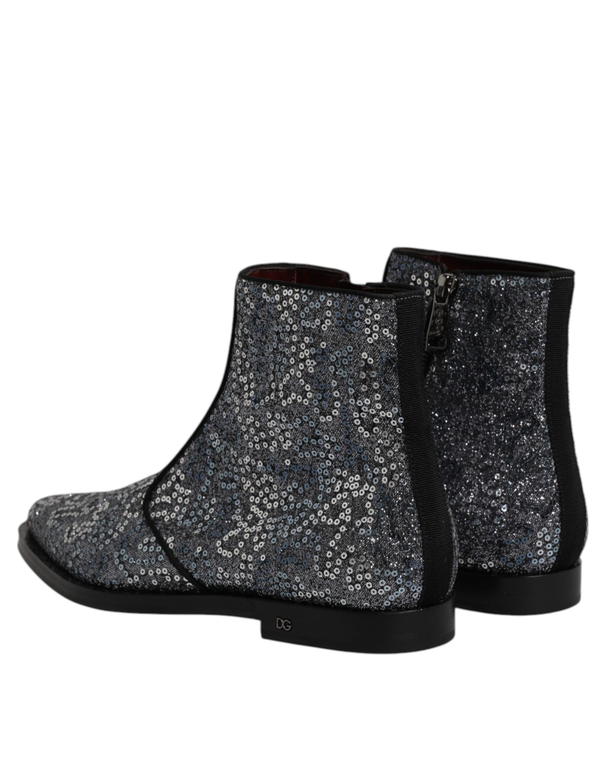 Cotton Sequined Chelsea Boots Men's Shoes - Dolce & Gabbana - Modalova