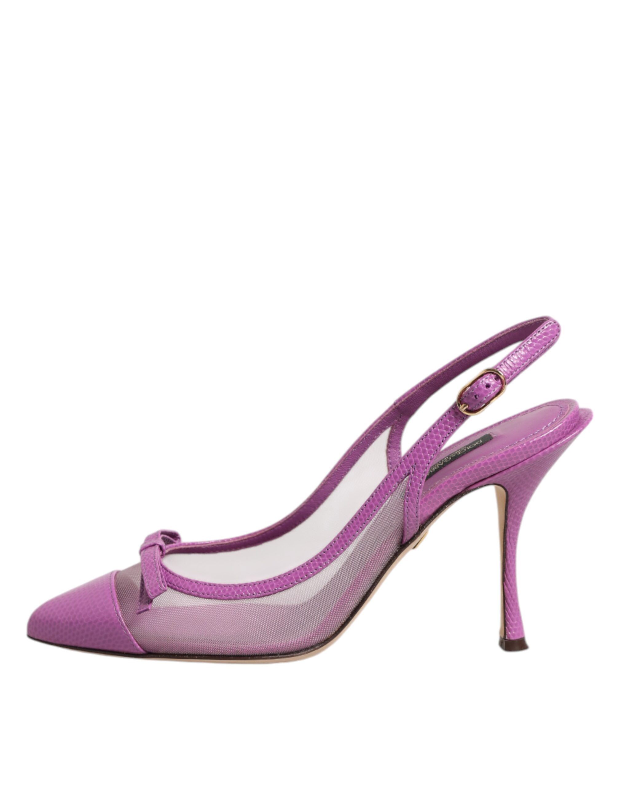 Leather Mesh High Heels Slingback Women's Shoes (Pre-Owned) - Dolce & Gabbana - Modalova