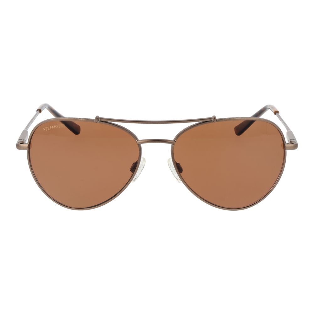 Serengeti Brown Metal Sunglasses - Serengeti - Modalova