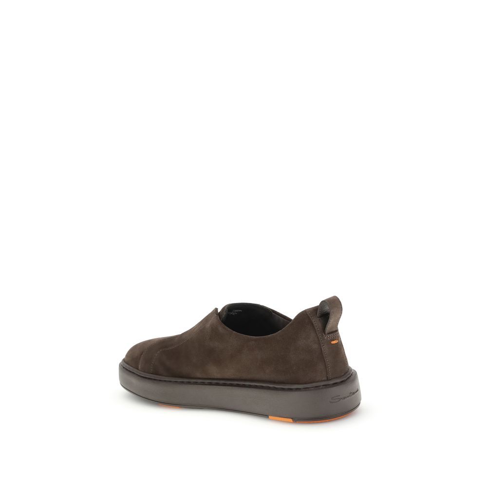 Calf Leather Bos Taurus Low Top Men's Sneakers - Santoni - Modalova