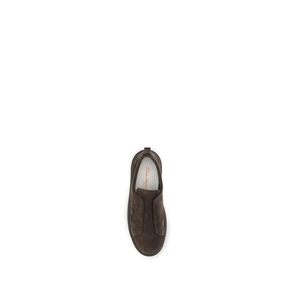 Calf Leather Bos Taurus Low Top Men's Sneakers - Santoni - Modalova