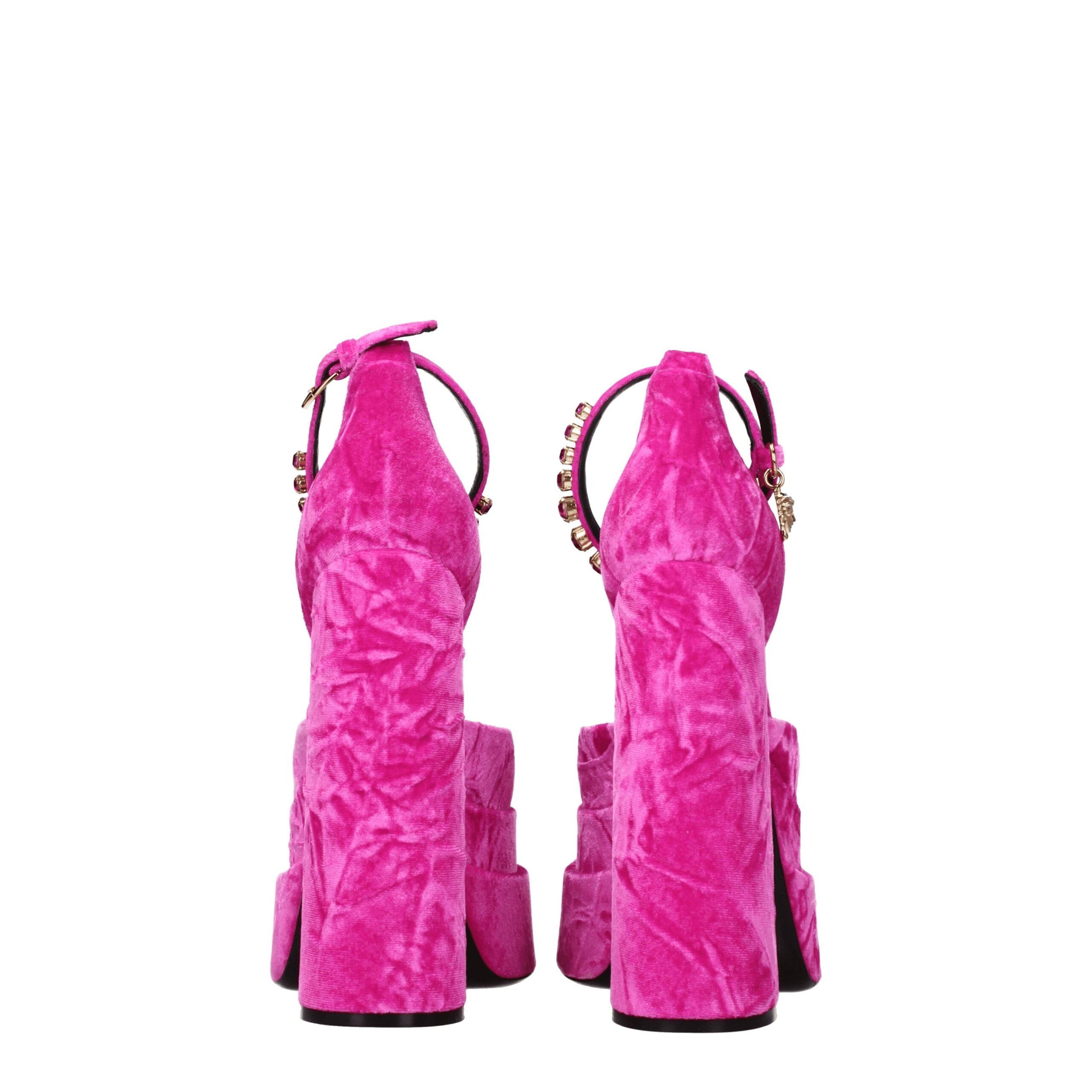 Velvet Platform Women's Sandals - Versace - Modalova