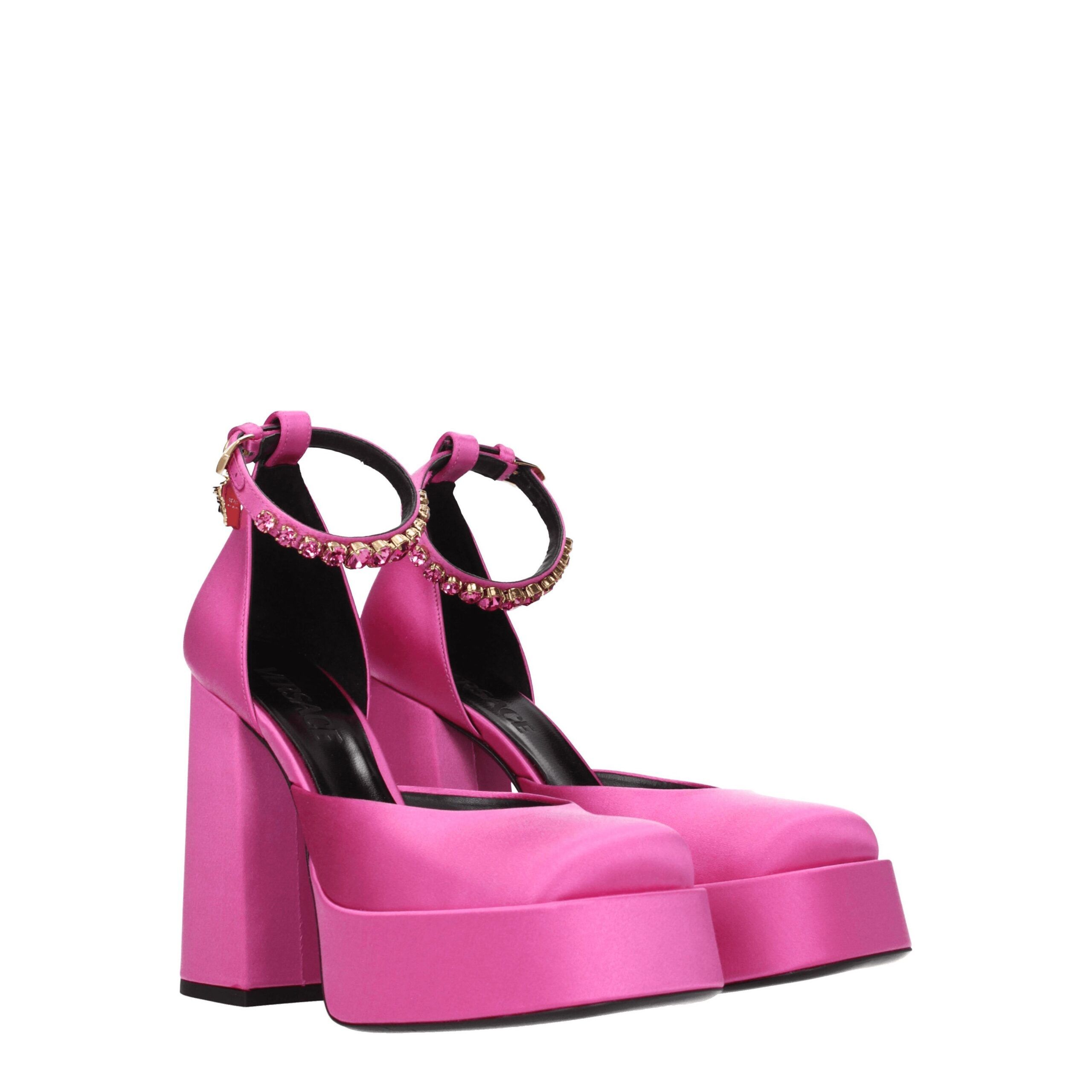 Satin Platform Women's Pumps - Versace - Modalova