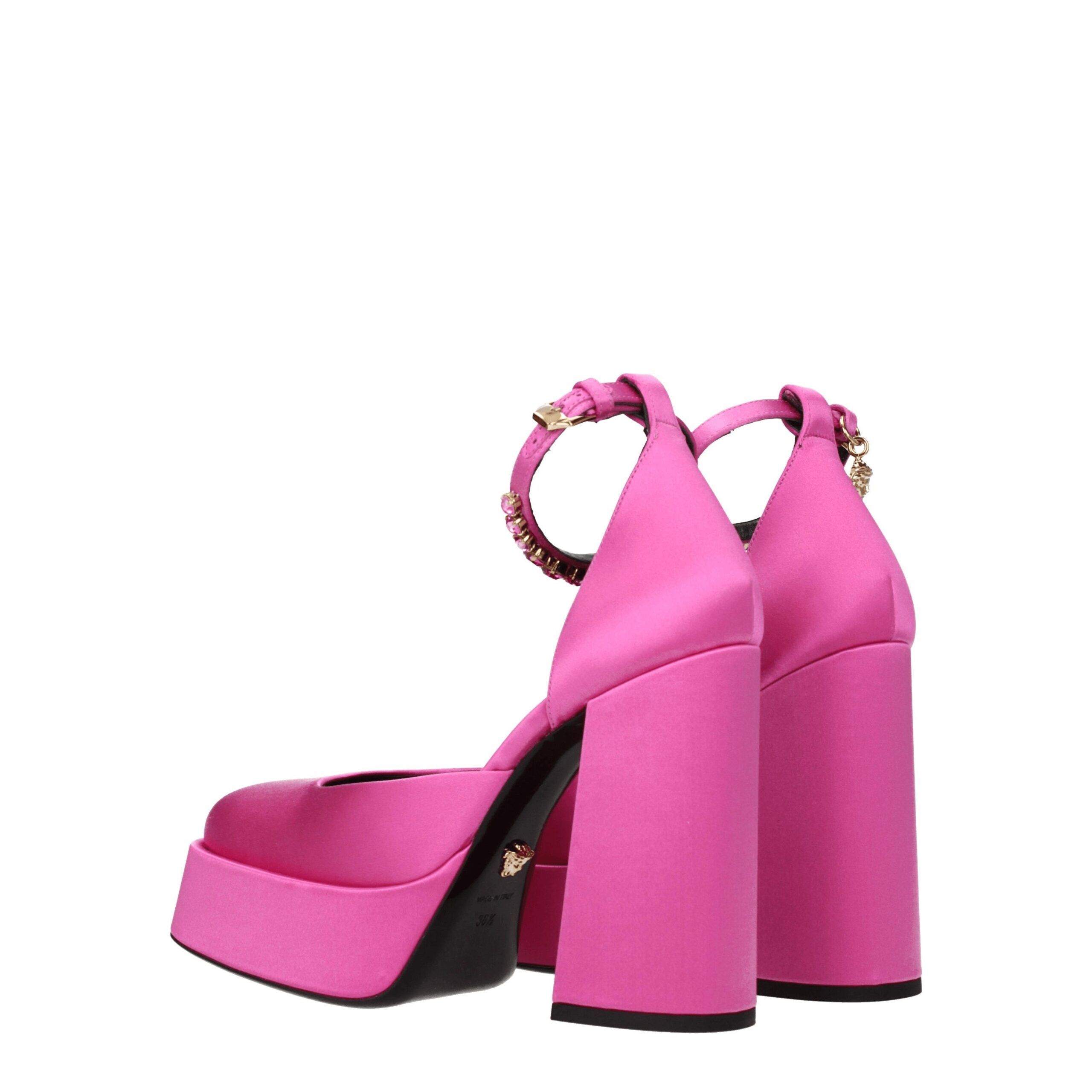 Satin Platform Women's Pumps - Versace - Modalova