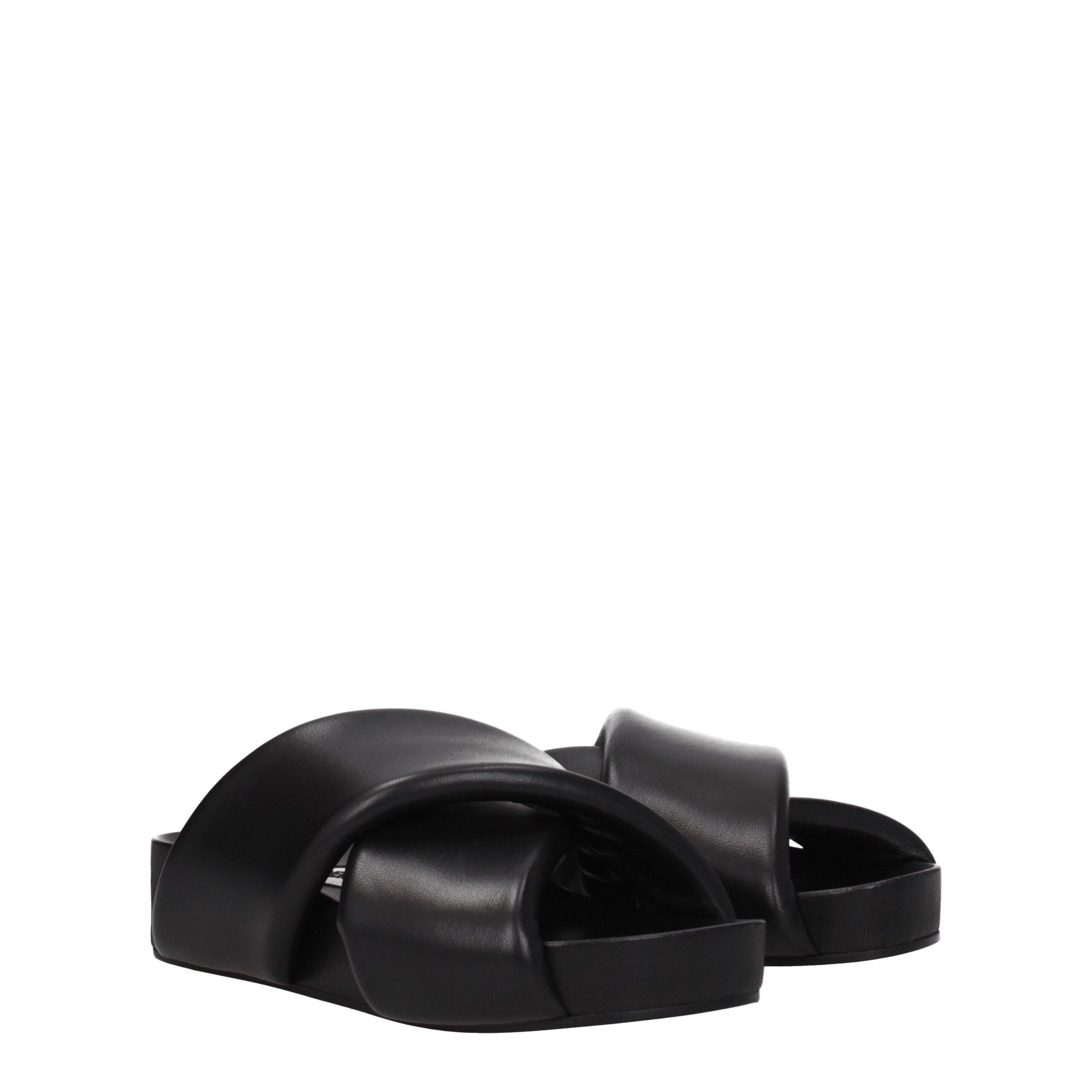 Leather Women's Slippers - Jil Sander - Modalova