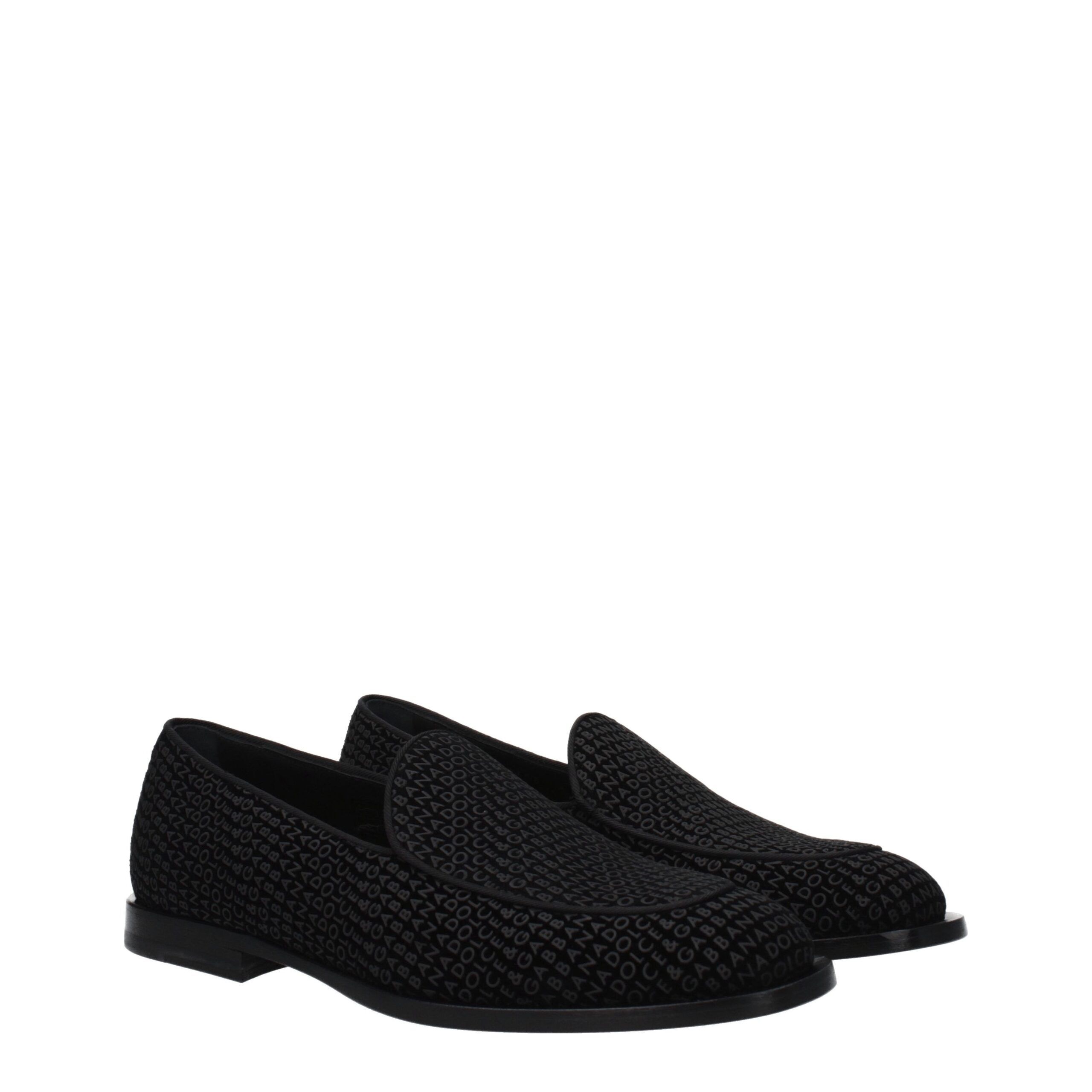 Velvet Slip-On Men's Loafers - Dolce & Gabbana - Modalova