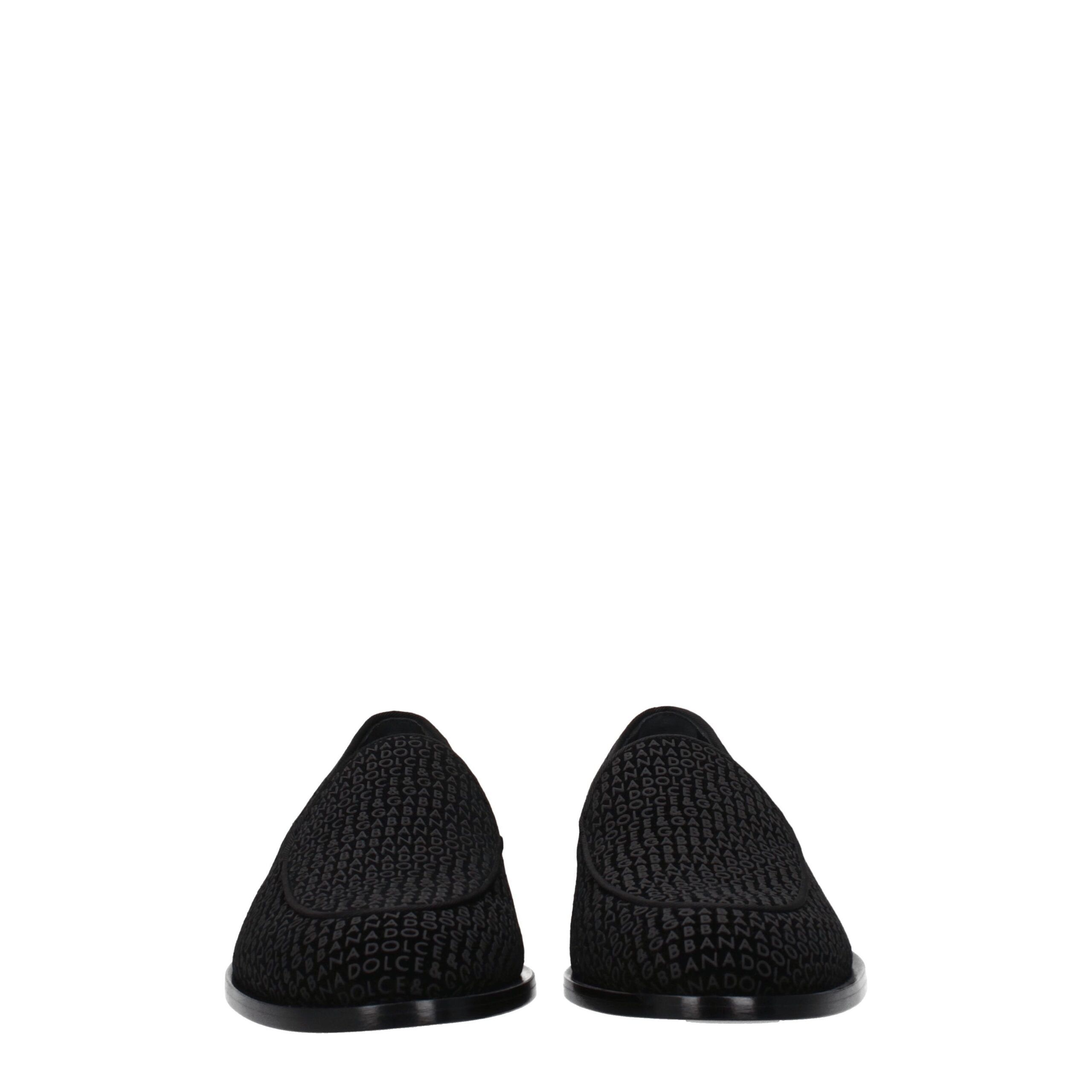 Velvet Slip-On Men's Loafers - Dolce & Gabbana - Modalova