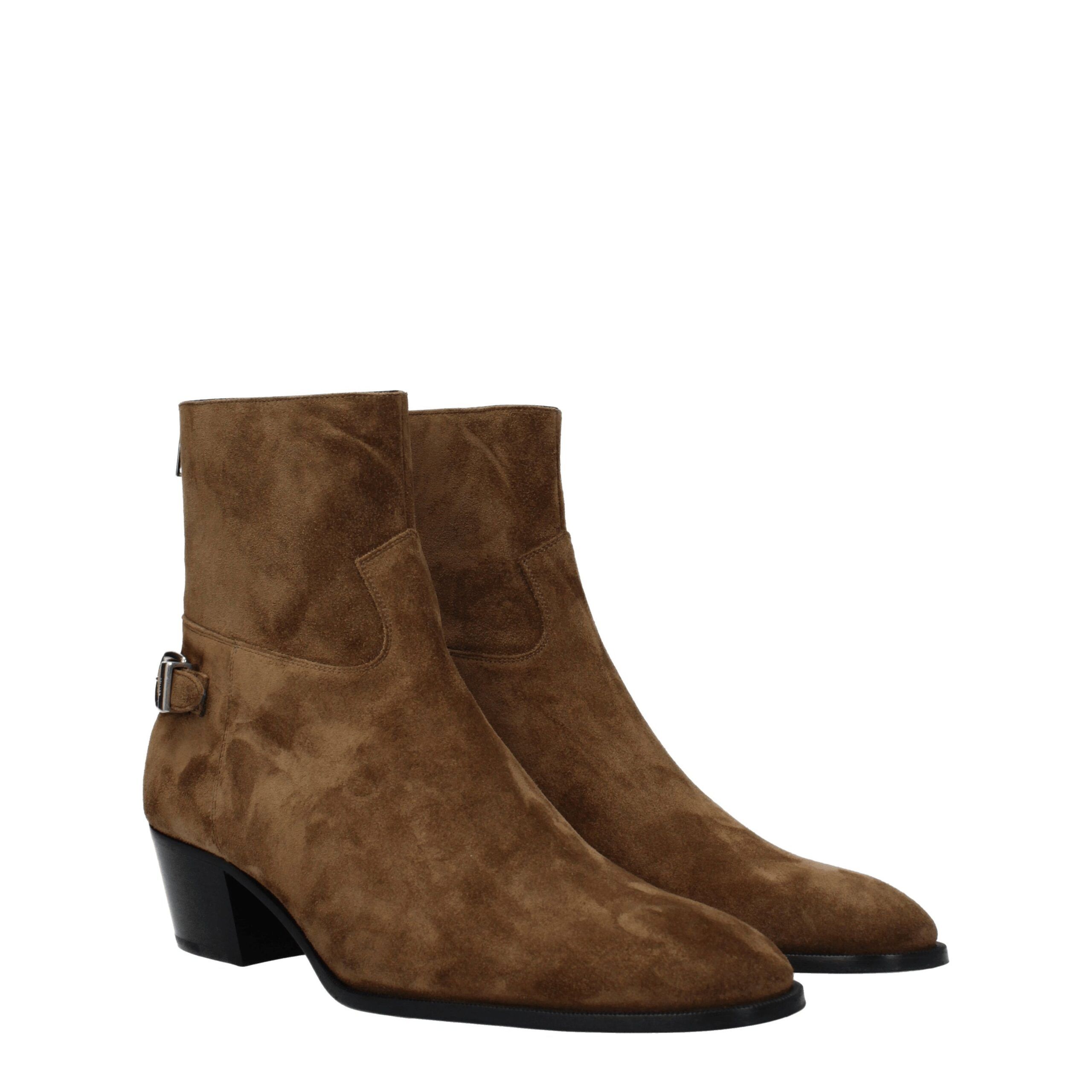 Leather Ankle Men's Boots - Celine - Modalova