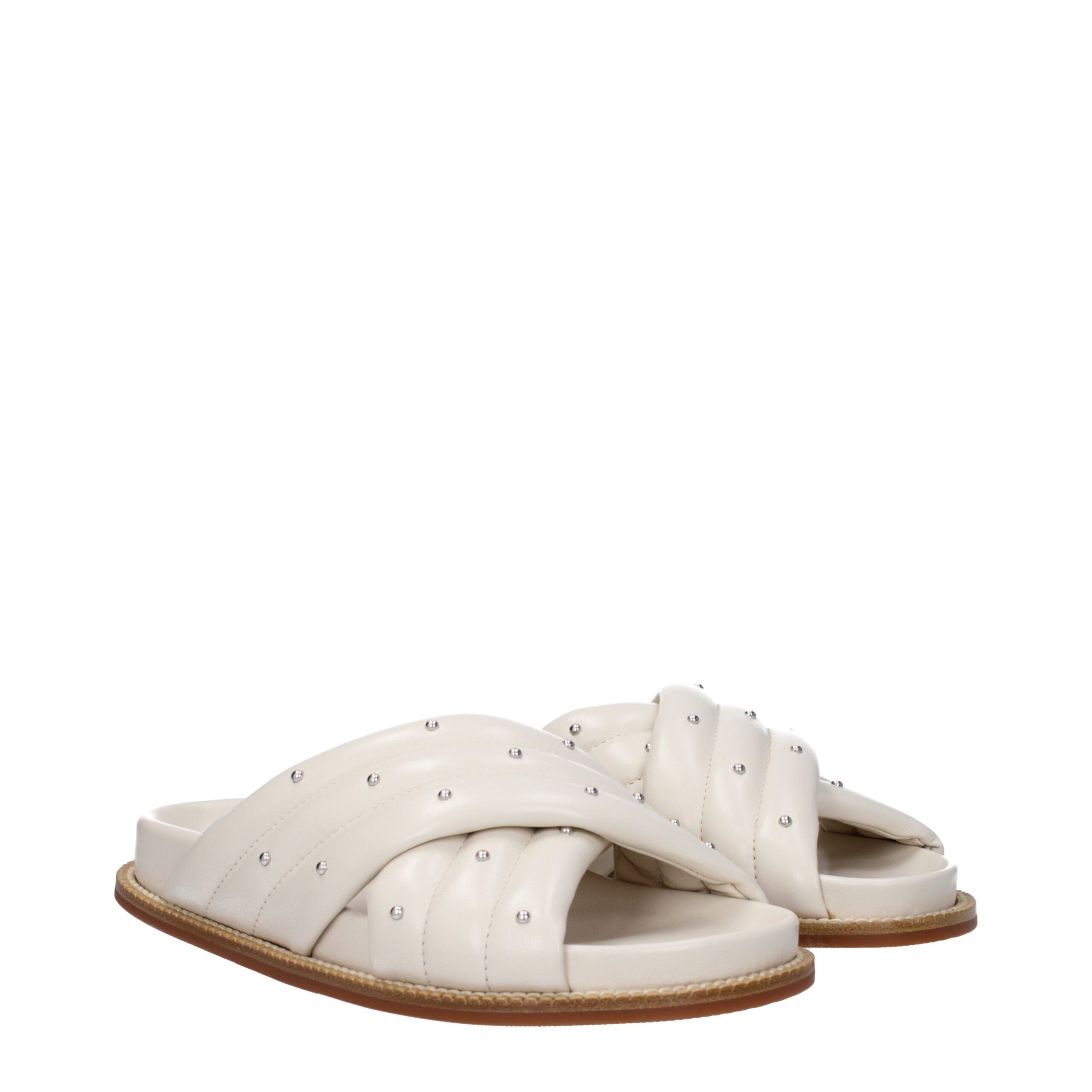 Leather Women's Slippers - Fabiana Filippi - Modalova