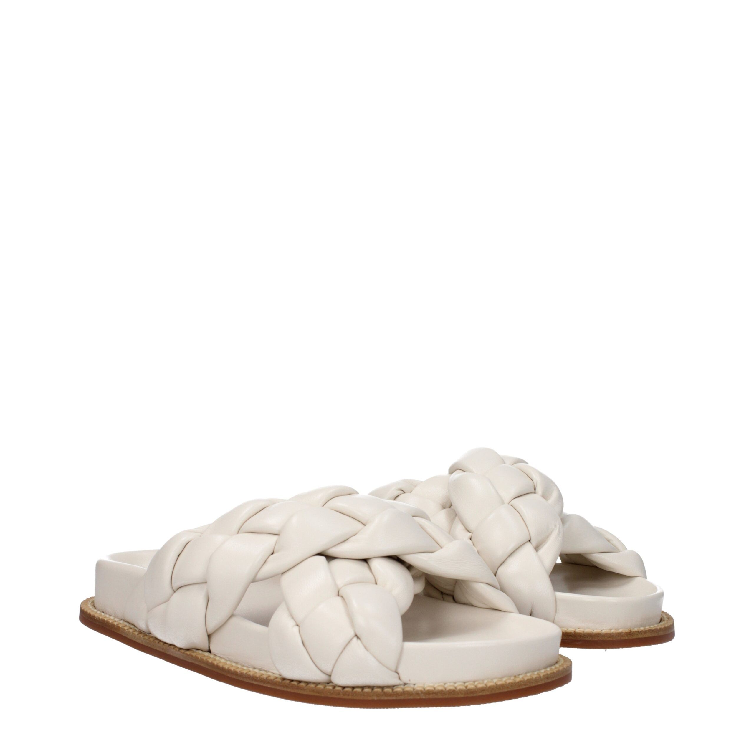 Leather Women's Slippers - Fabiana Filippi - Modalova
