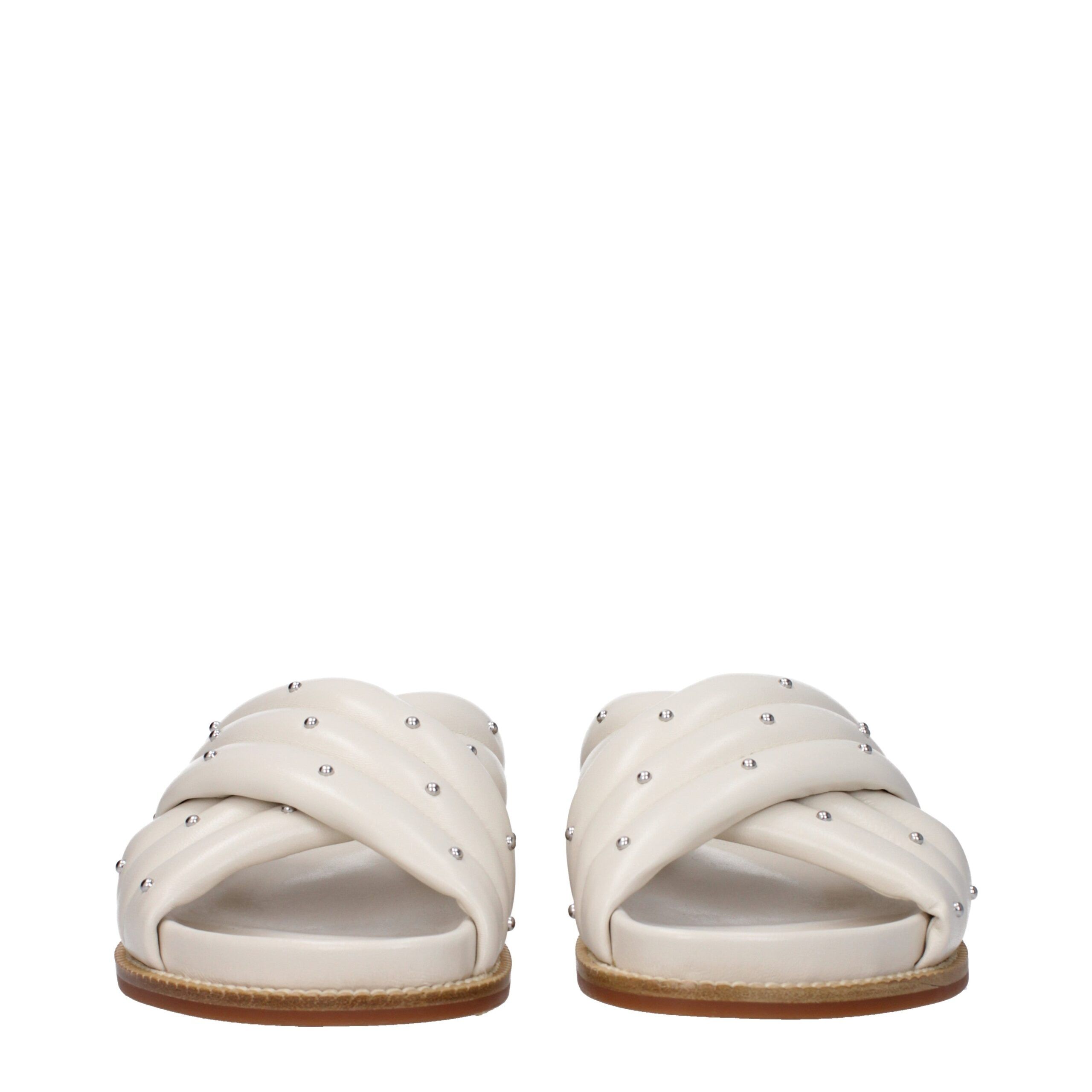 Leather Women's Slippers - Fabiana Filippi - Modalova