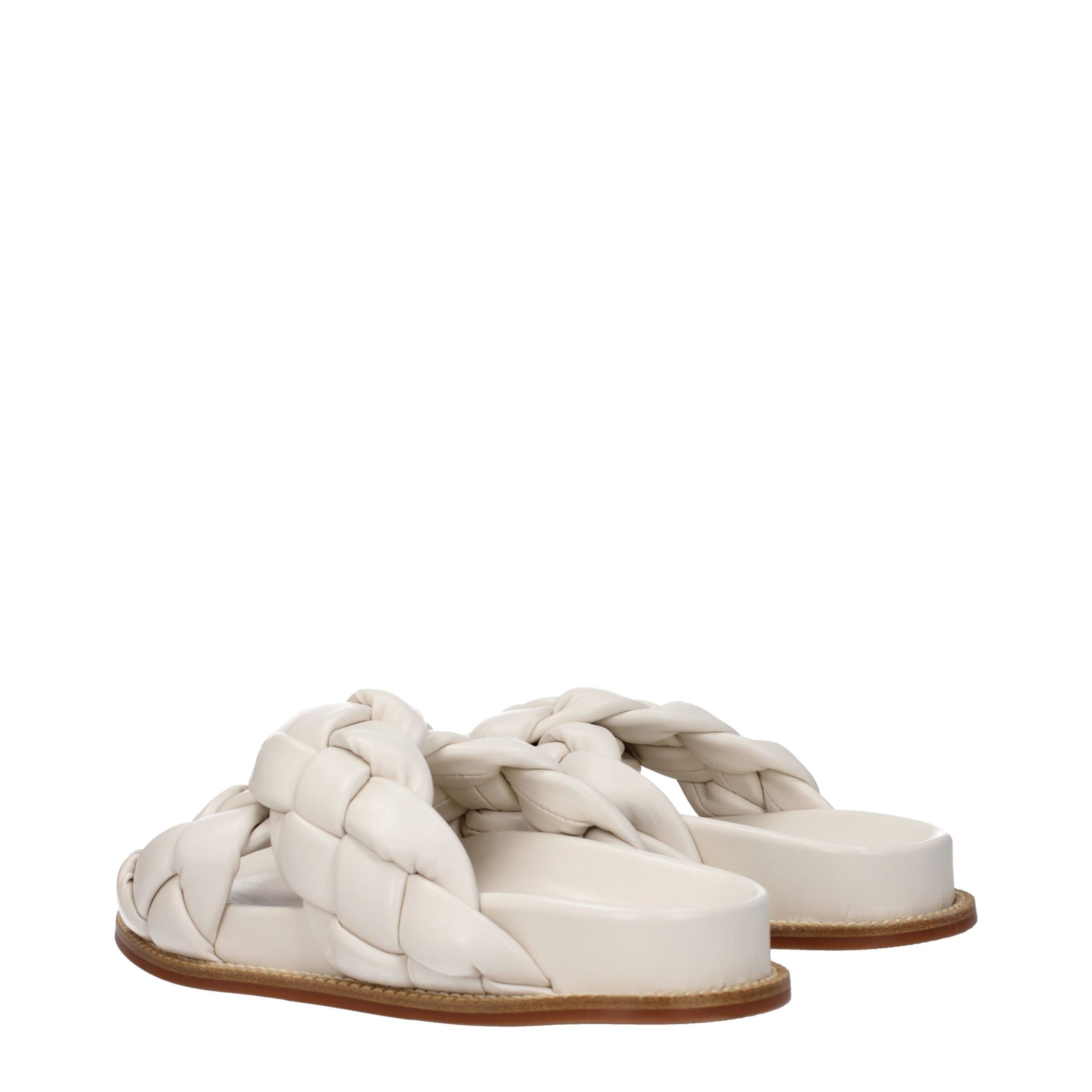 Leather Women's Slippers - Fabiana Filippi - Modalova