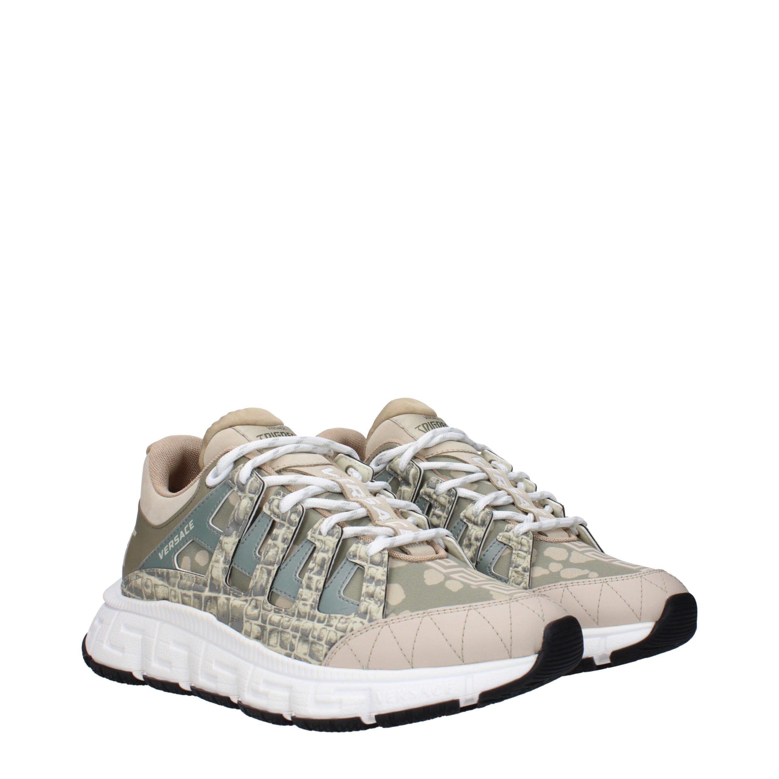 Fabric Low Top Men's Sneakers - Versace - Modalova