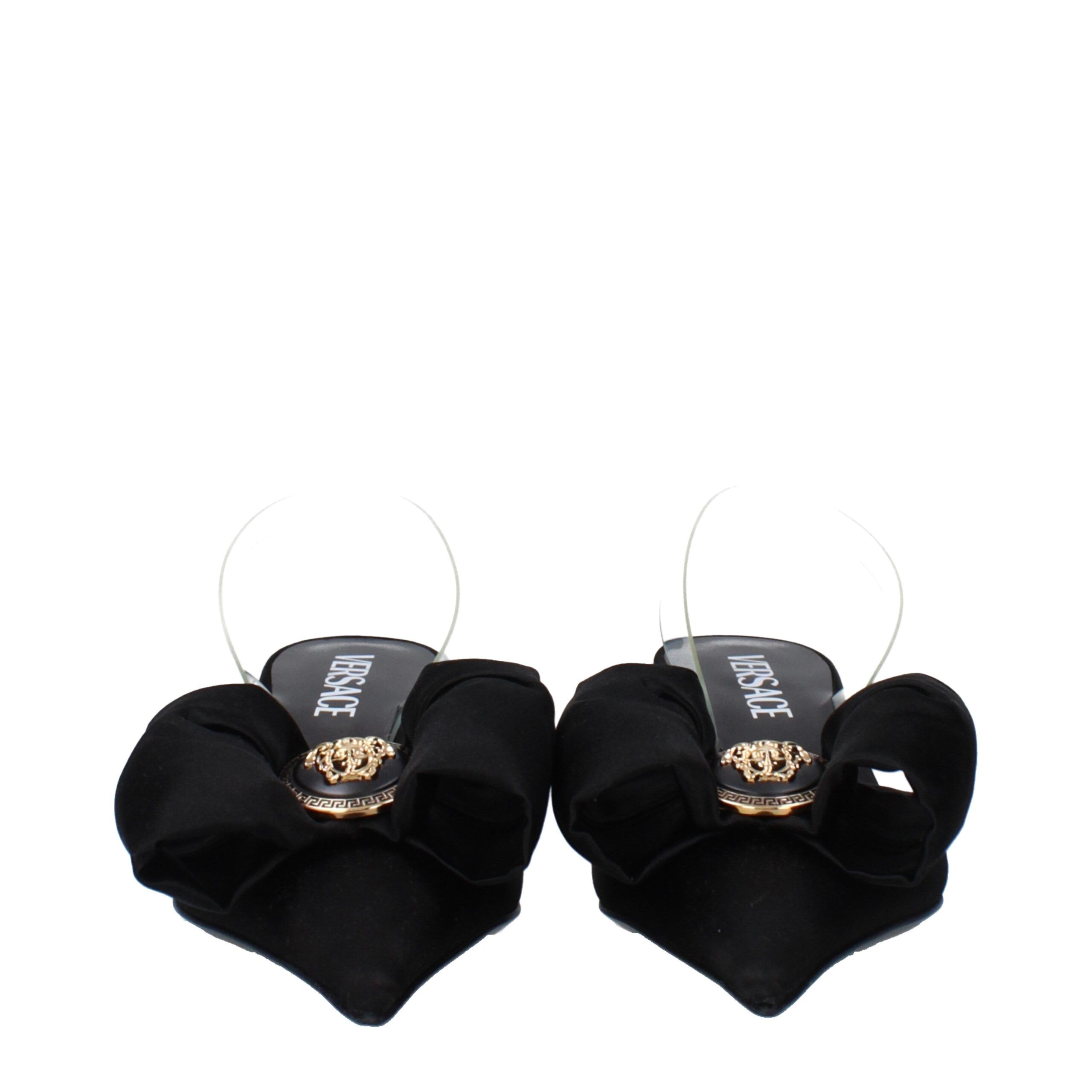 Satin Flat Women's Sandals - Versace - Modalova