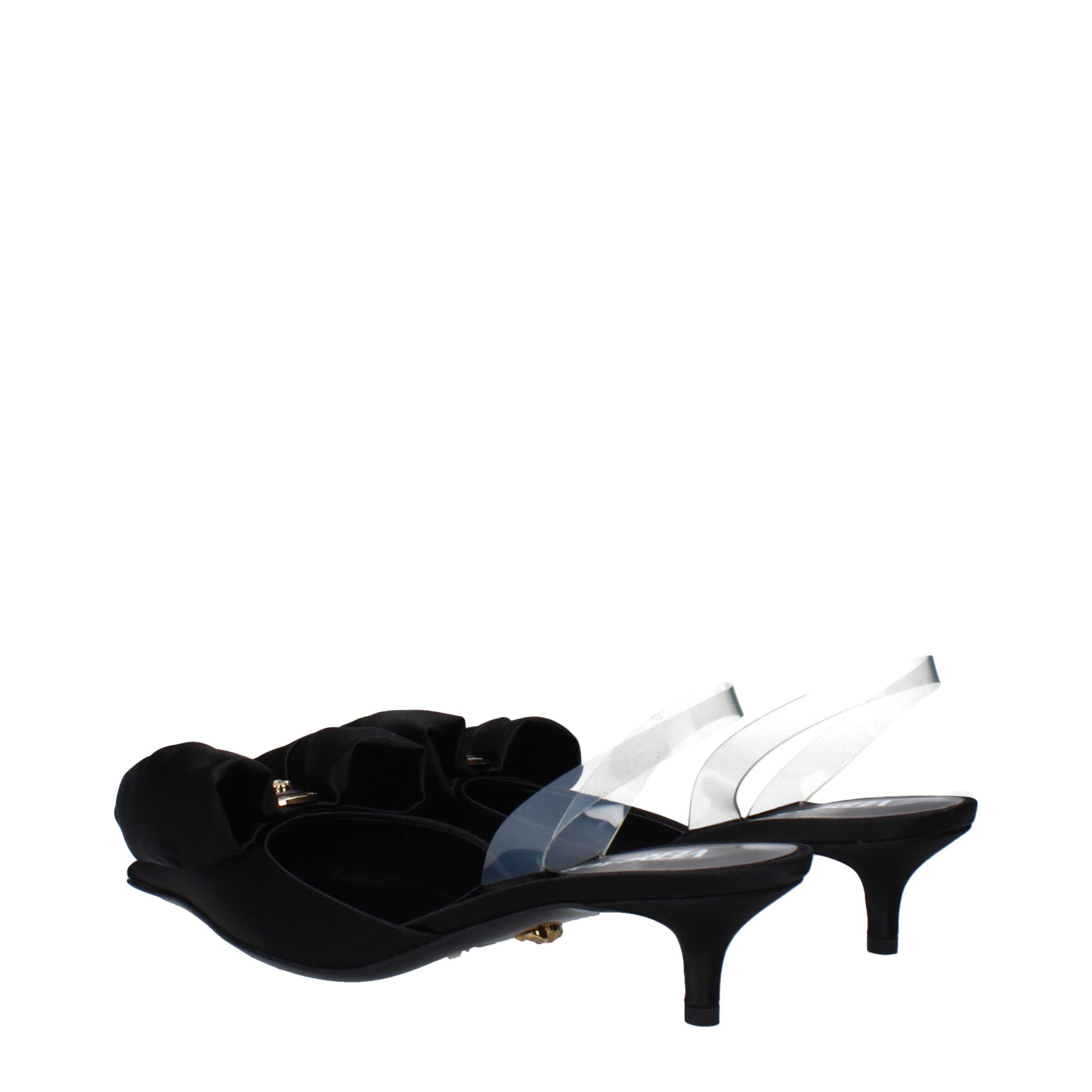 Satin Flat Women's Sandals - Versace - Modalova