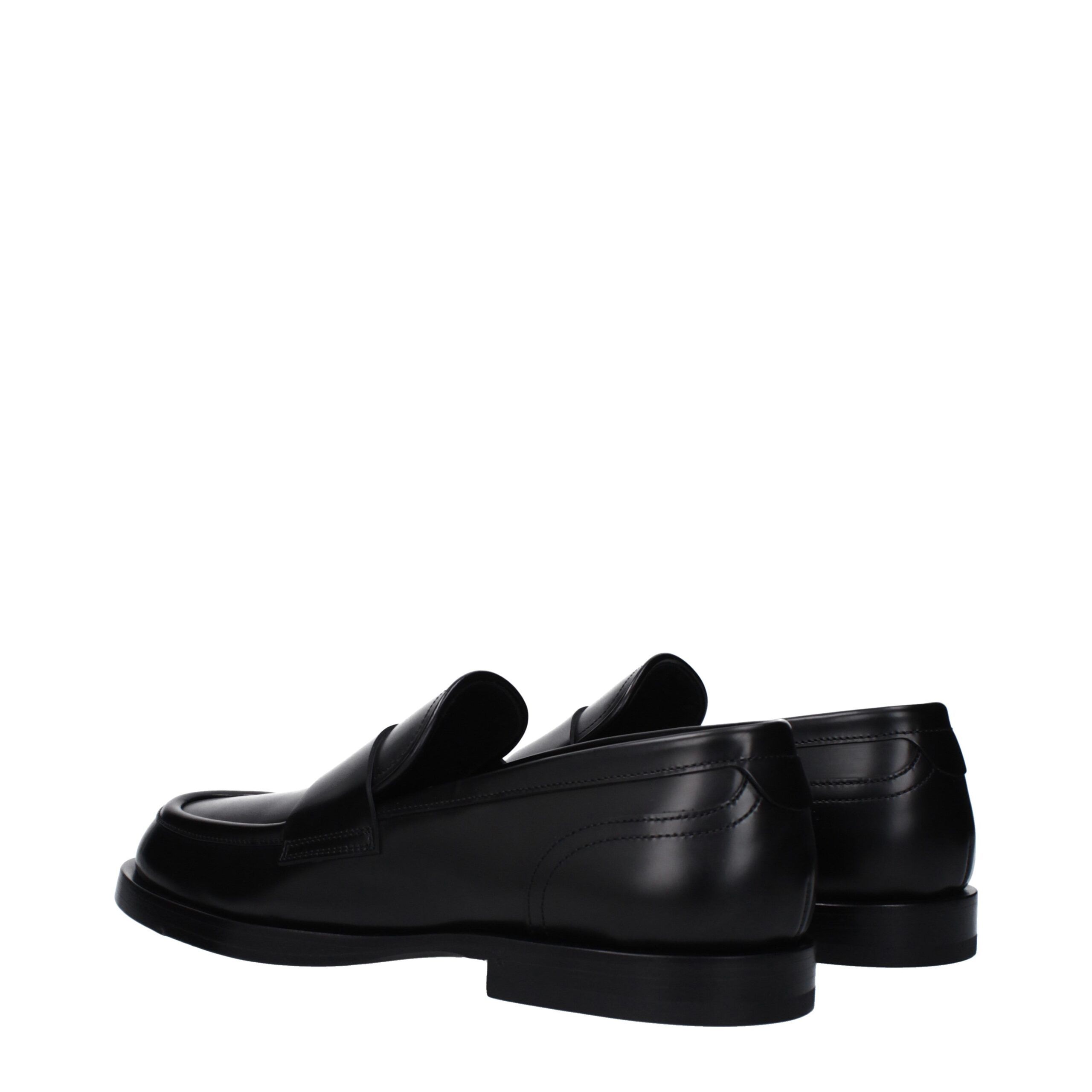 Leather Slip-On Men's Loafers - Dolce & Gabbana - Modalova