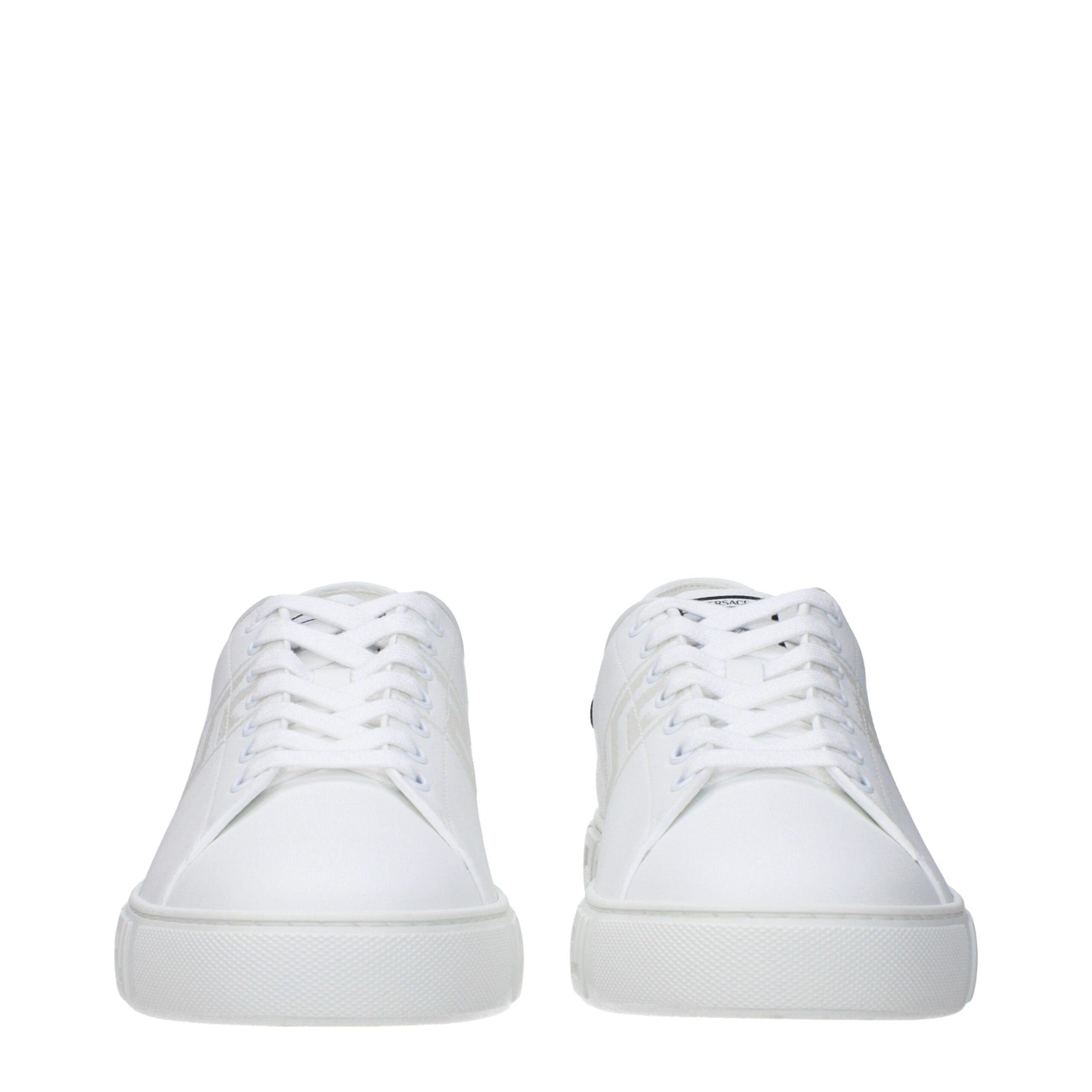 Leather Low Top Men's Sneakers - Versace - Modalova