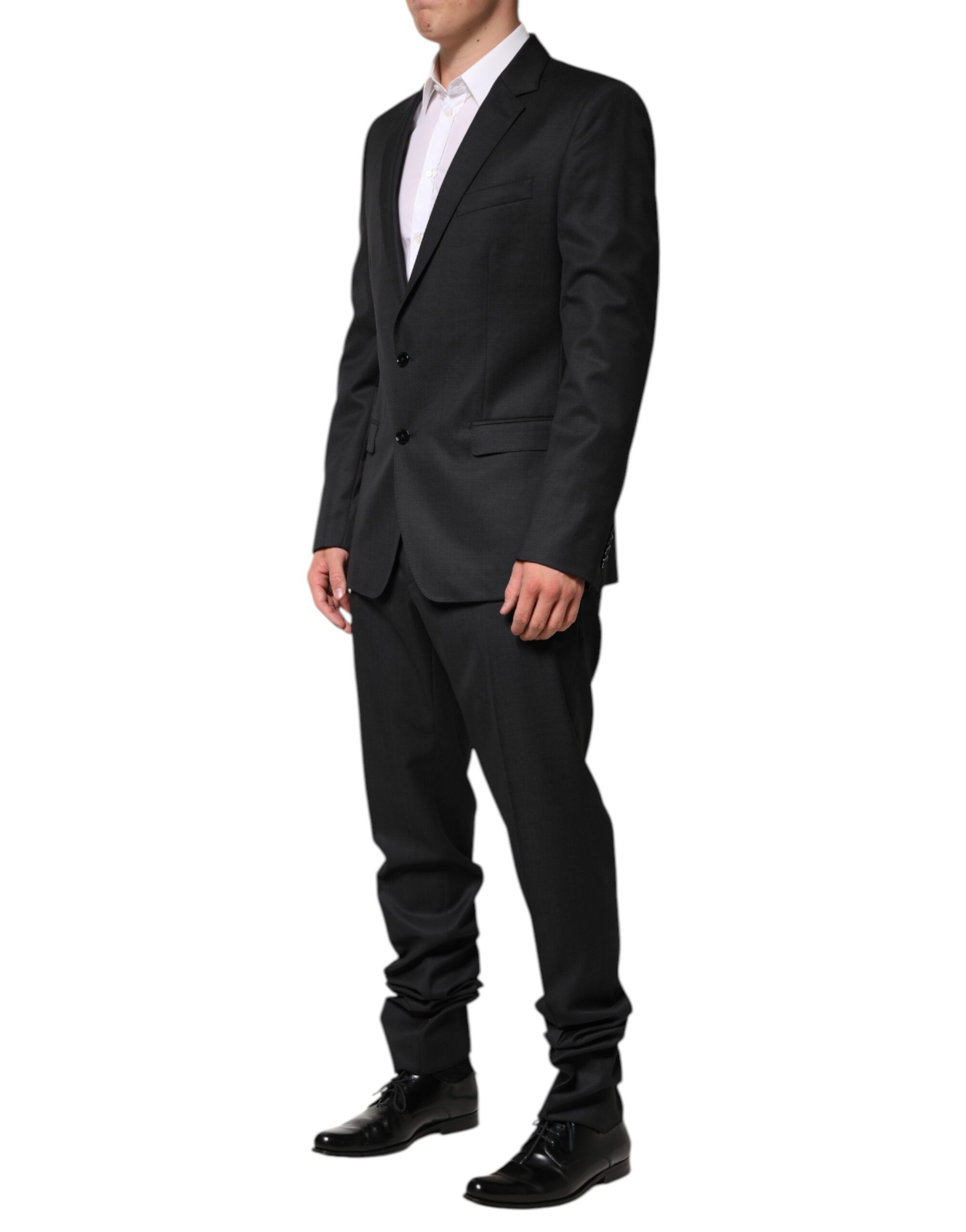Dark Gray Wool Single Breasted 2 Piece Men's Suit - Dolce & Gabbana - Modalova