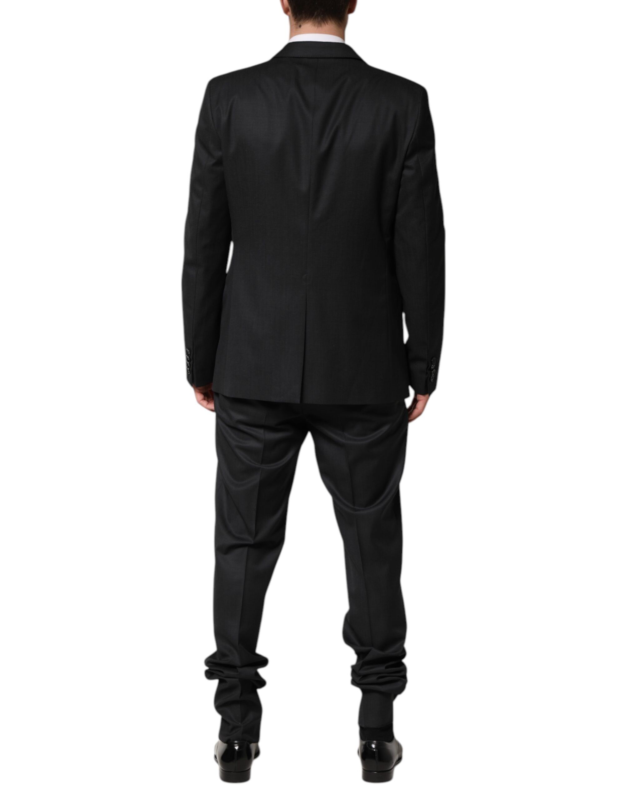 Dark Gray Wool Single Breasted 2 Piece Men's Suit - Dolce & Gabbana - Modalova