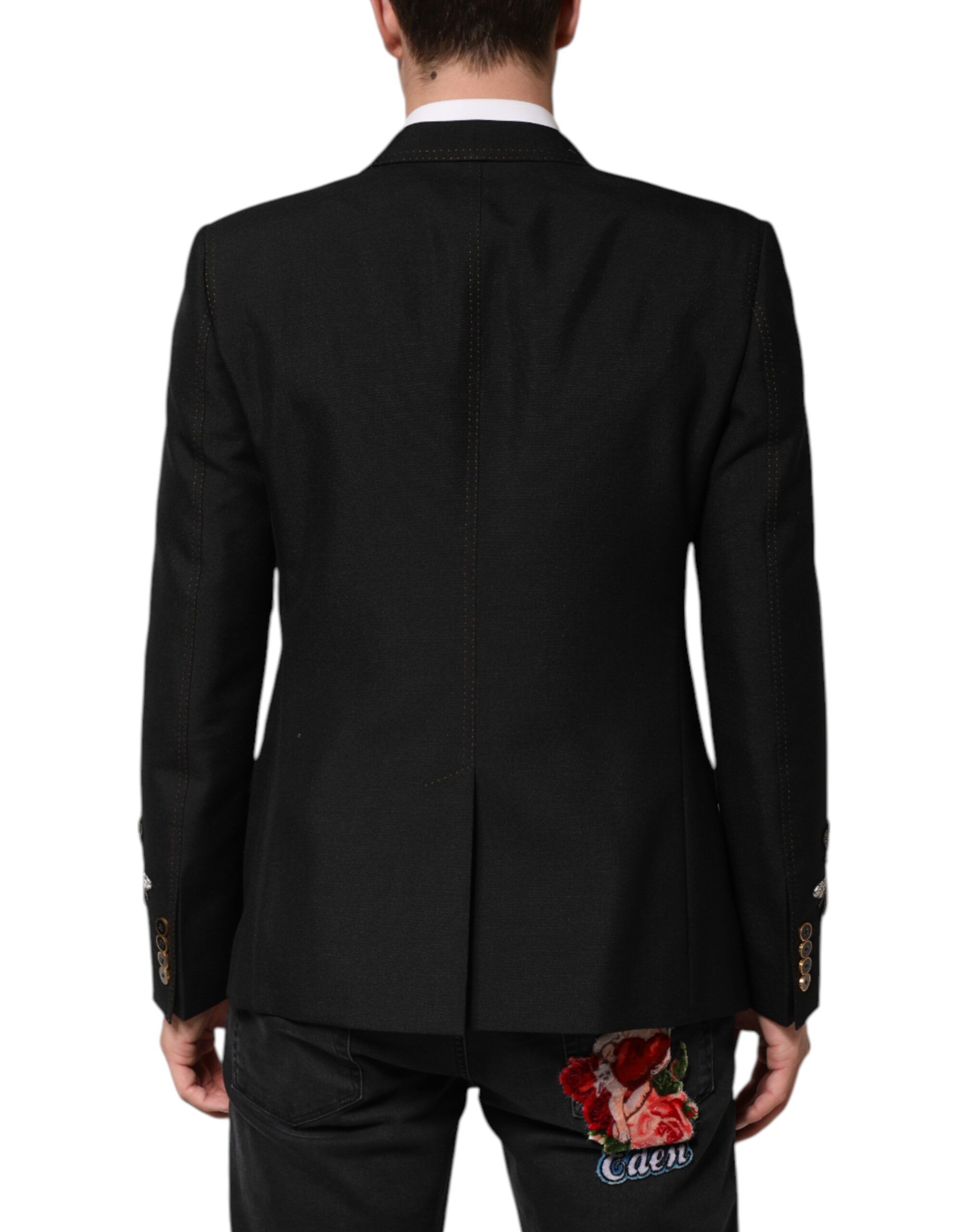 Bee Crown Embellished Suit Coat Men's Blazer - Dolce & Gabbana - Modalova