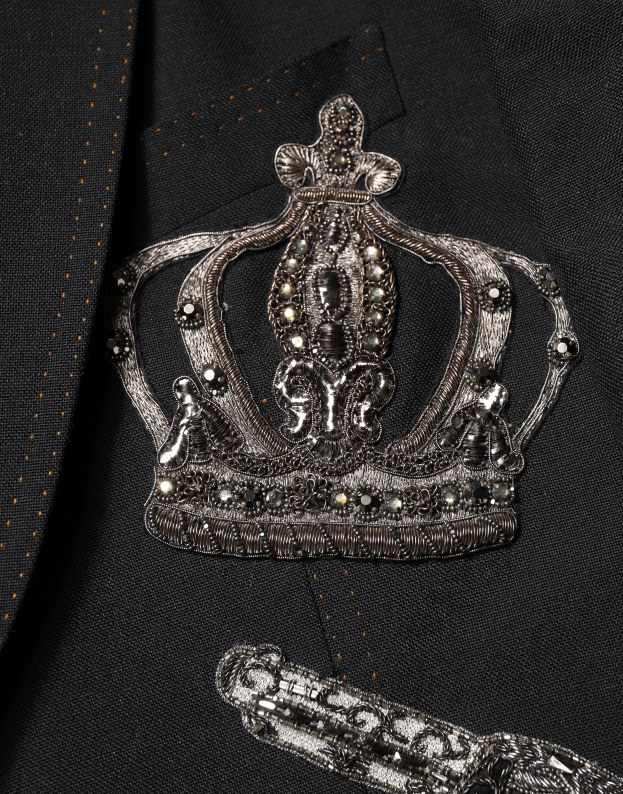 Bee Crown Embellished Suit Coat Men's Blazer - Dolce & Gabbana - Modalova