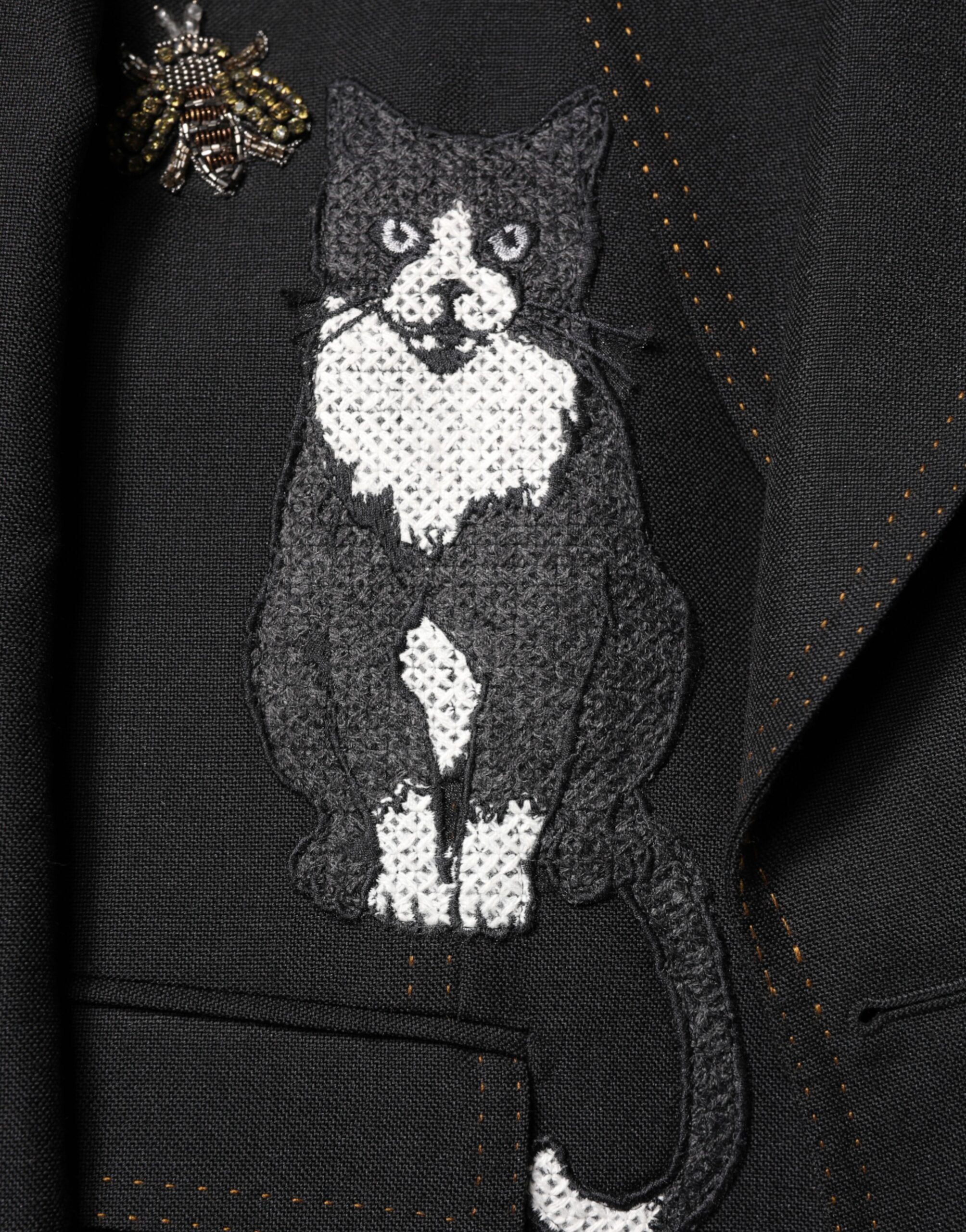 Bee Crown Embellished Suit Coat Men's Blazer - Dolce & Gabbana - Modalova
