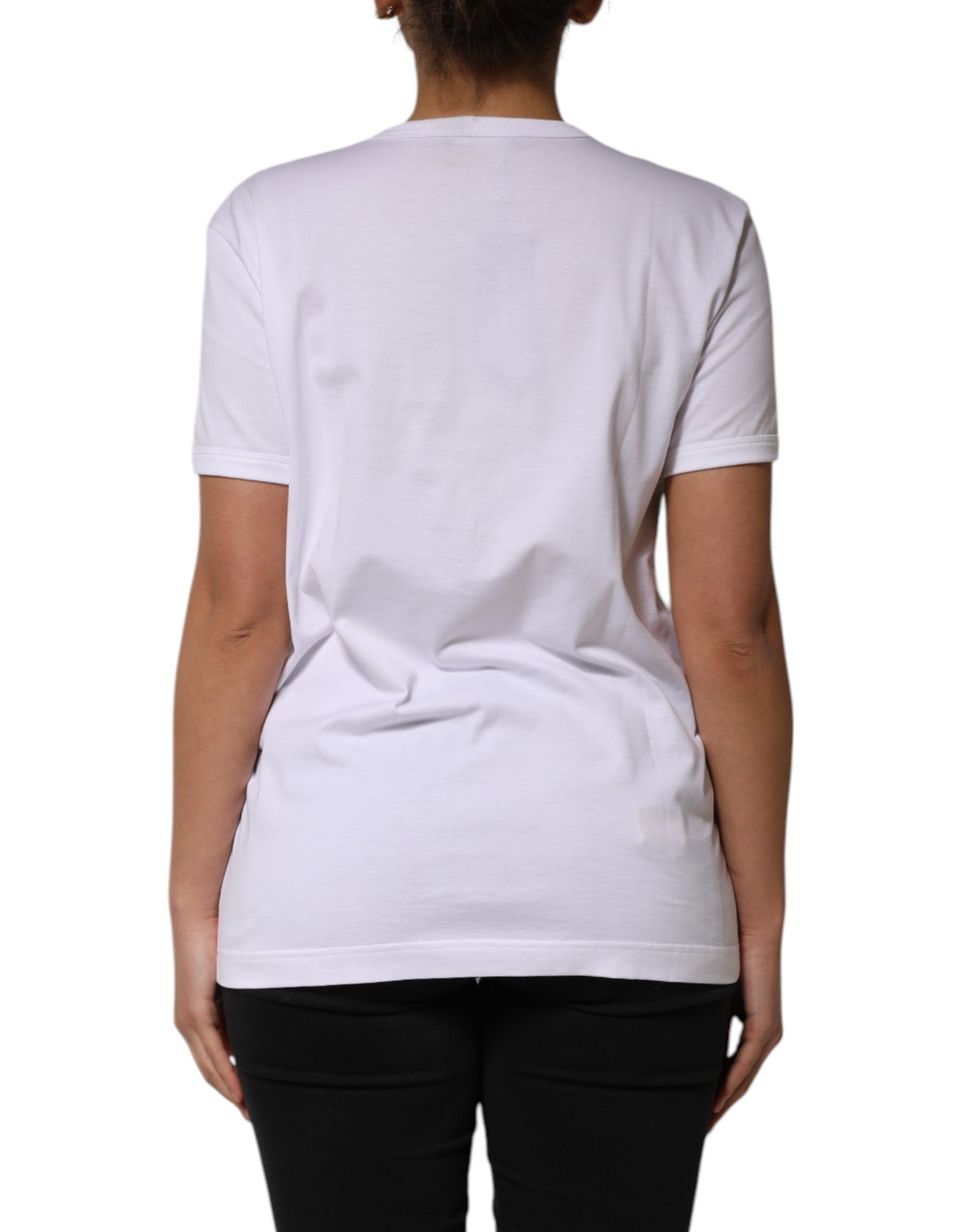 Cotton Sequin Embellished Top Women's T-shirt - Dolce & Gabbana - Modalova