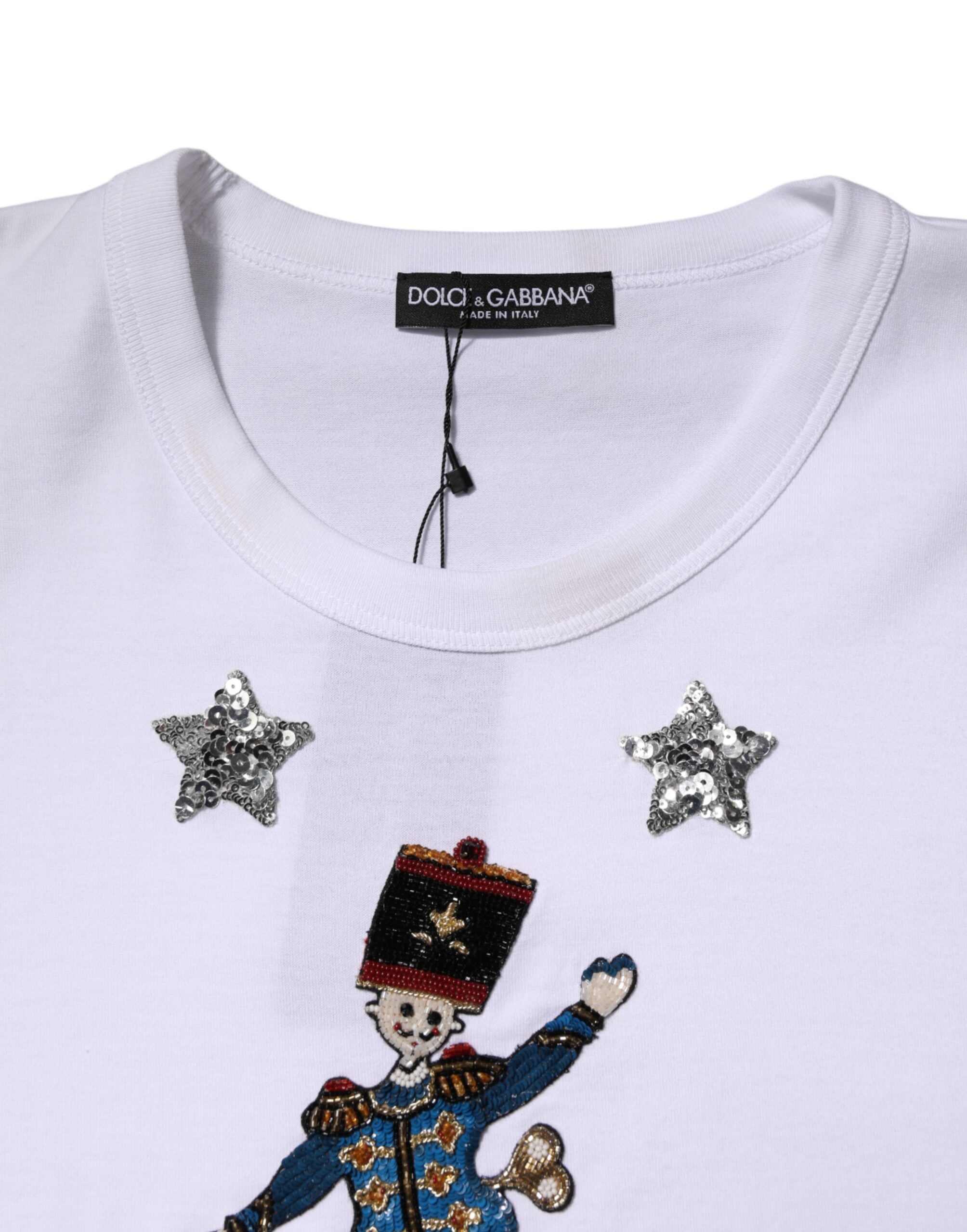 Cotton Sequin Embellished Top Women's T-shirt - Dolce & Gabbana - Modalova