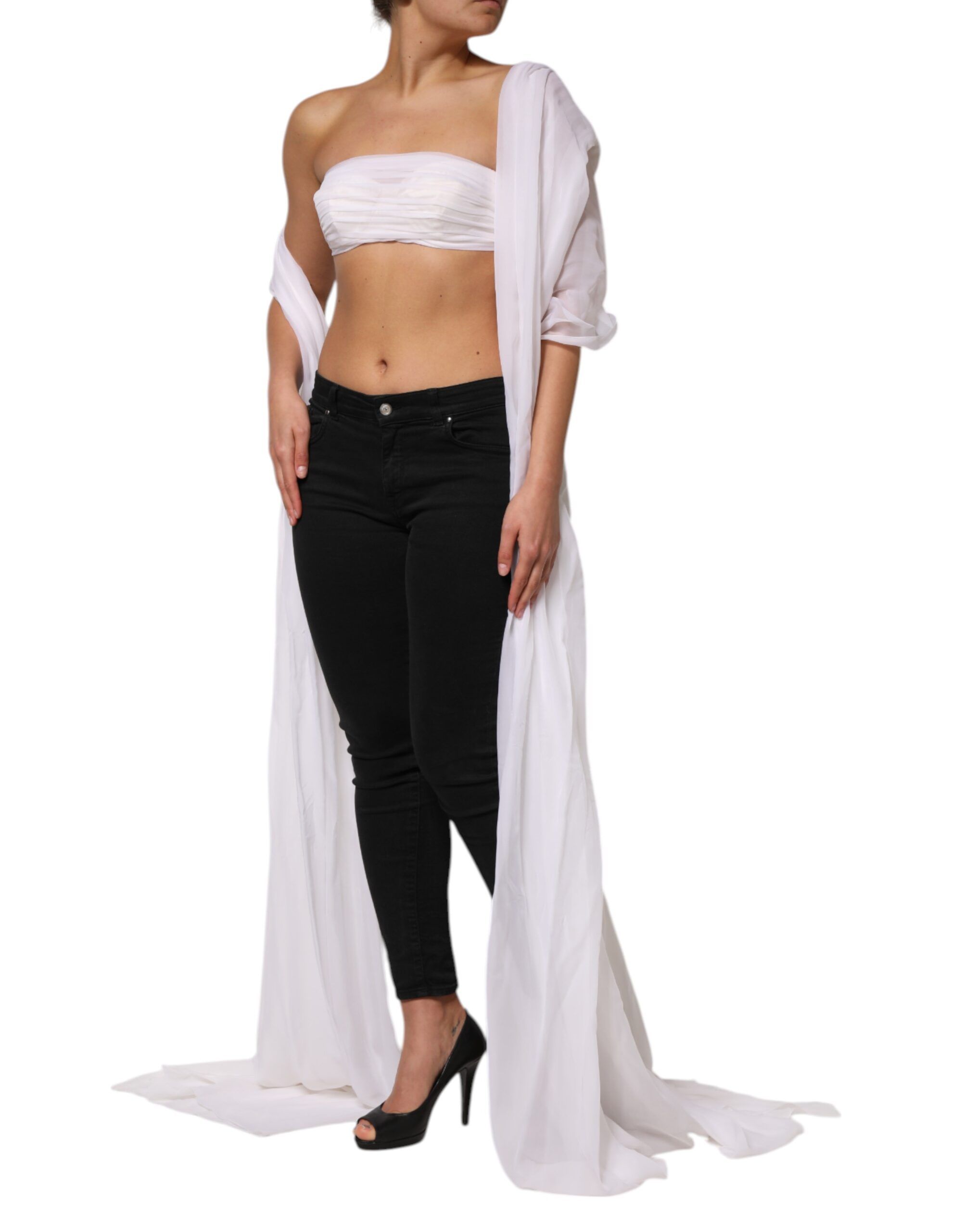 Bustier Corset Cropped Chiffon Women's Top (Pre-Owned) - Dolce & Gabbana - Modalova