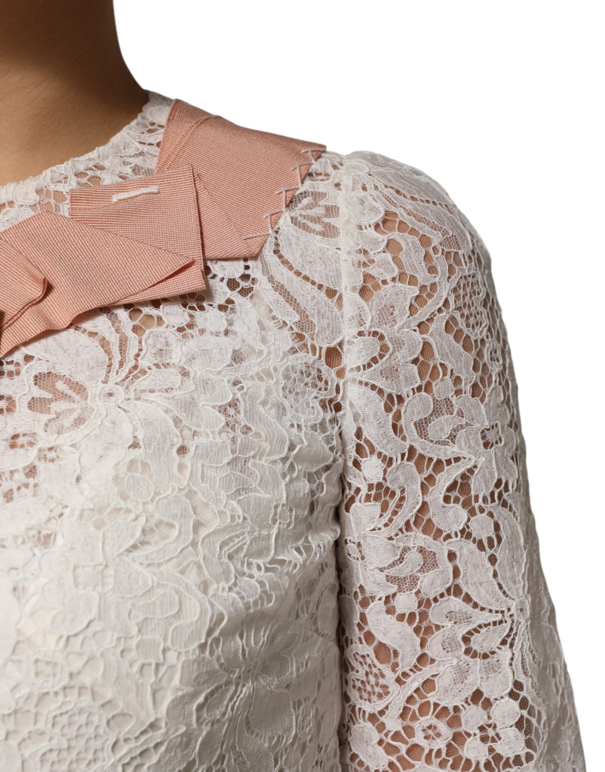 Floral Lace Short Sleeves Blouse Women's Top - Dolce & Gabbana - Modalova