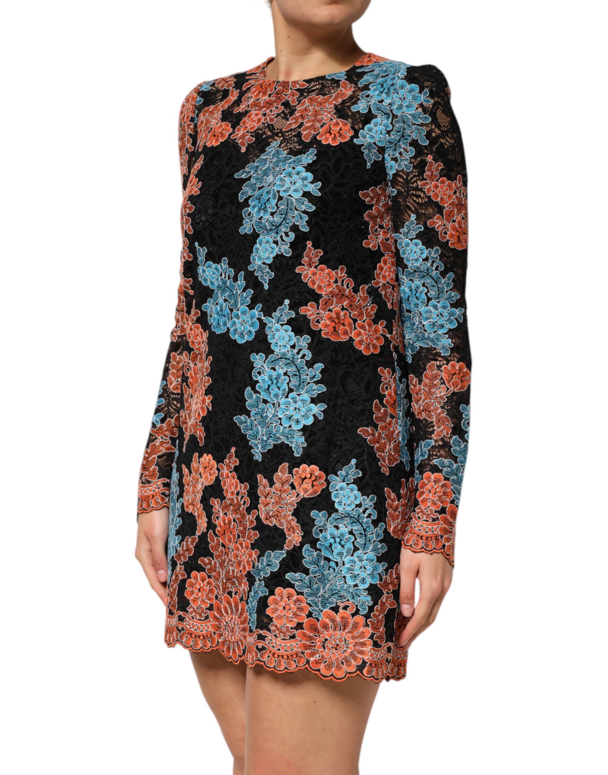 Floral Embroidery Shift Mini Women's Dress - Dolce & Gabbana - Modalova