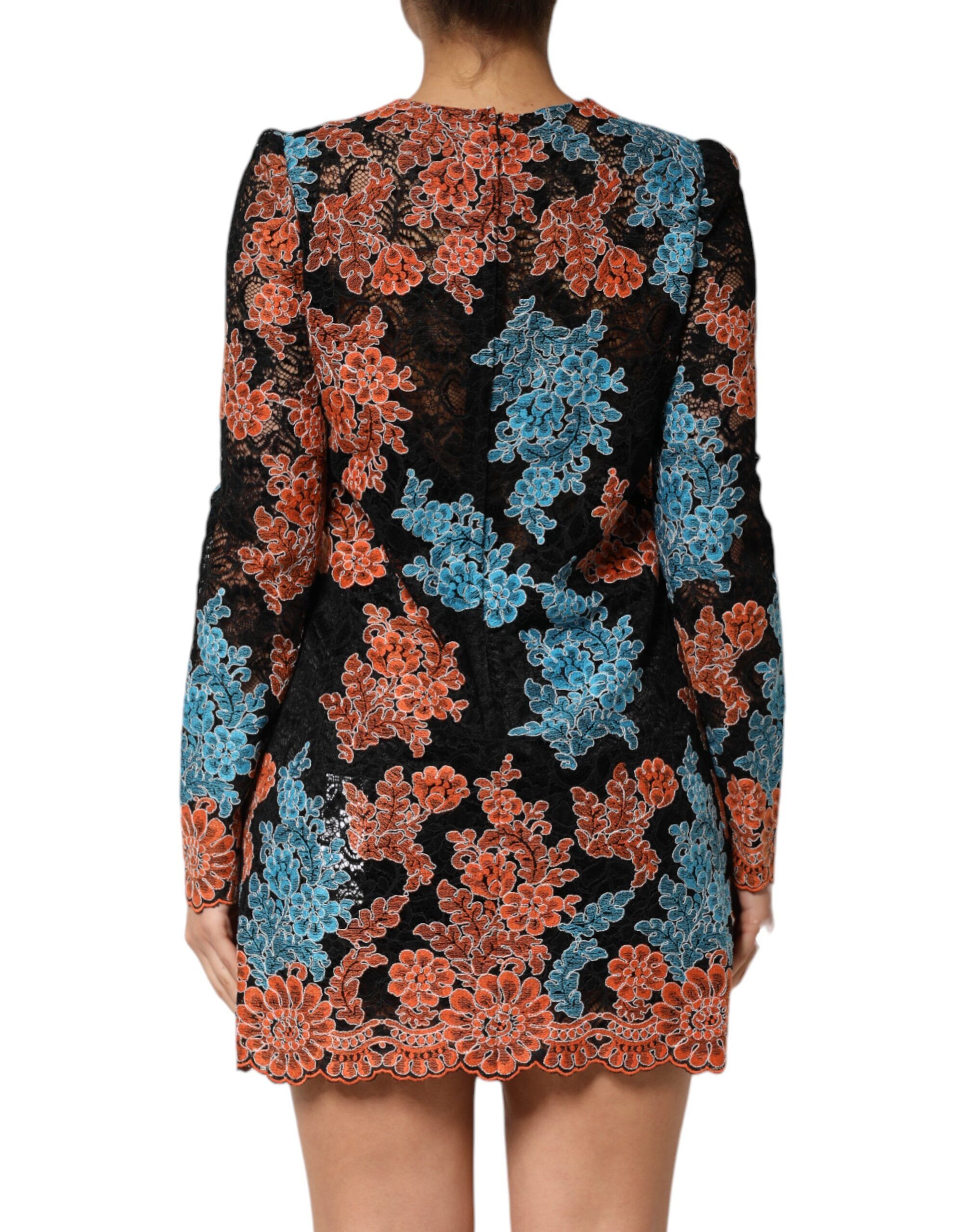 Floral Embroidery Shift Mini Women's Dress - Dolce & Gabbana - Modalova