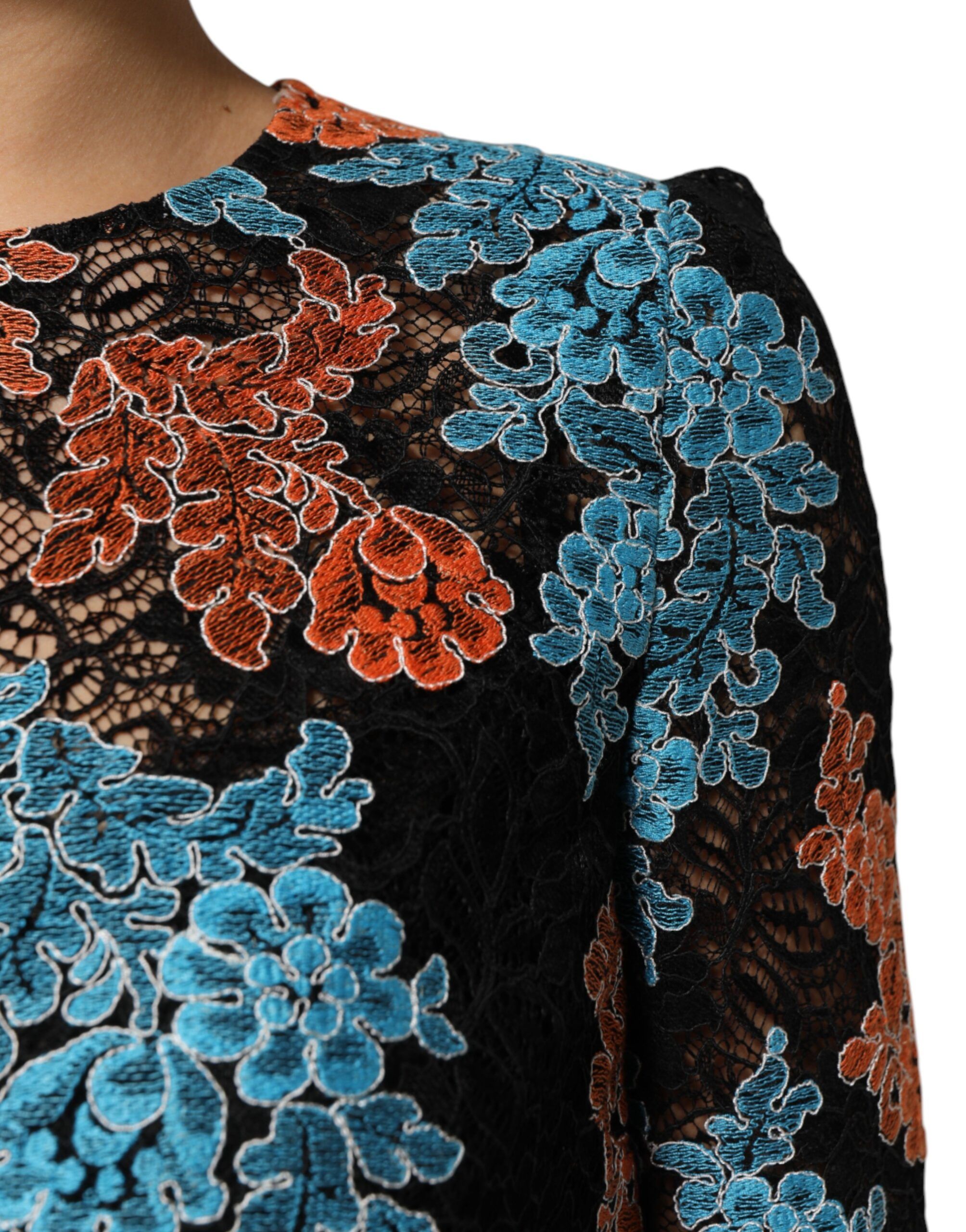 Floral Embroidery Shift Mini Women's Dress - Dolce & Gabbana - Modalova