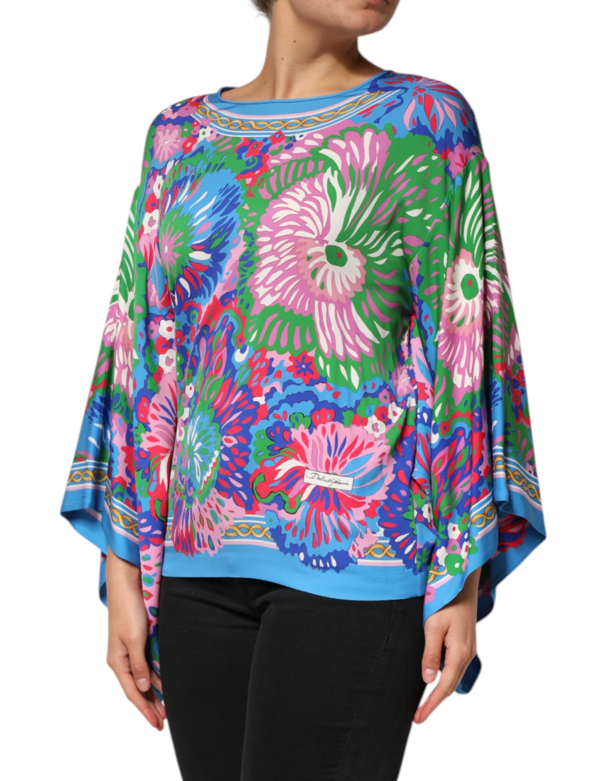 Floral Printed Tunic Blouse Women's Top - Dolce & Gabbana - Modalova