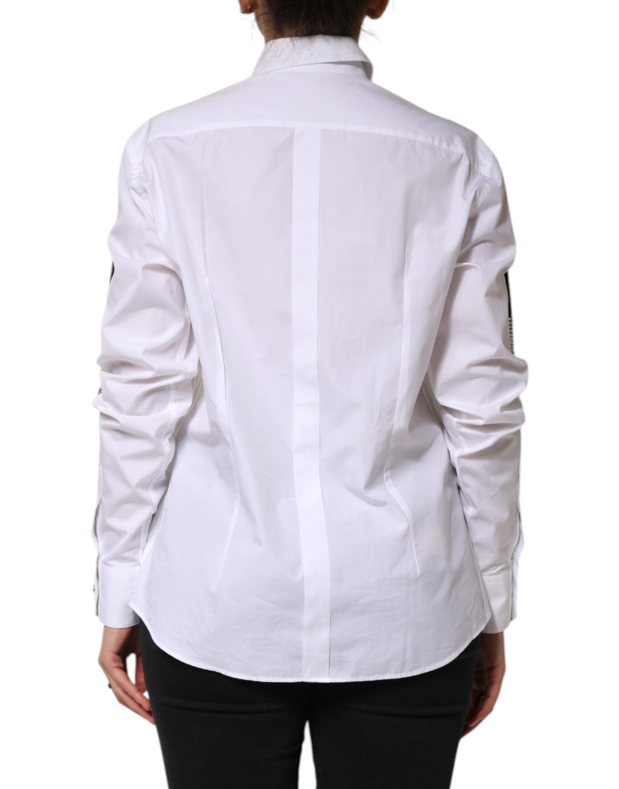 Crystal Embellished Collared Shirt Women's Top (Pre-Owned) - Dolce & Gabbana - Modalova