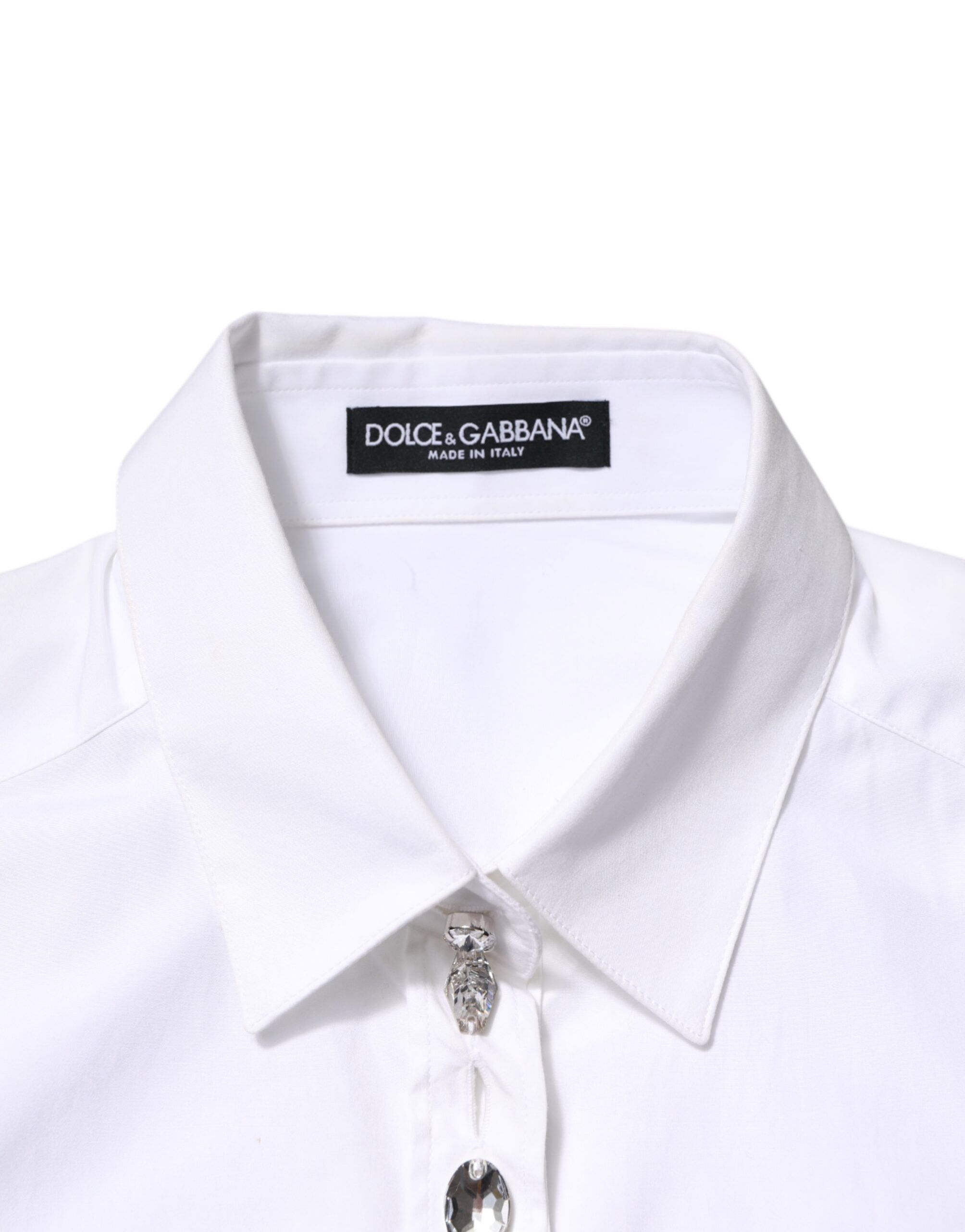 Crystal Embellished Collared Shirt Women's Top (Pre-Owned) - Dolce & Gabbana - Modalova