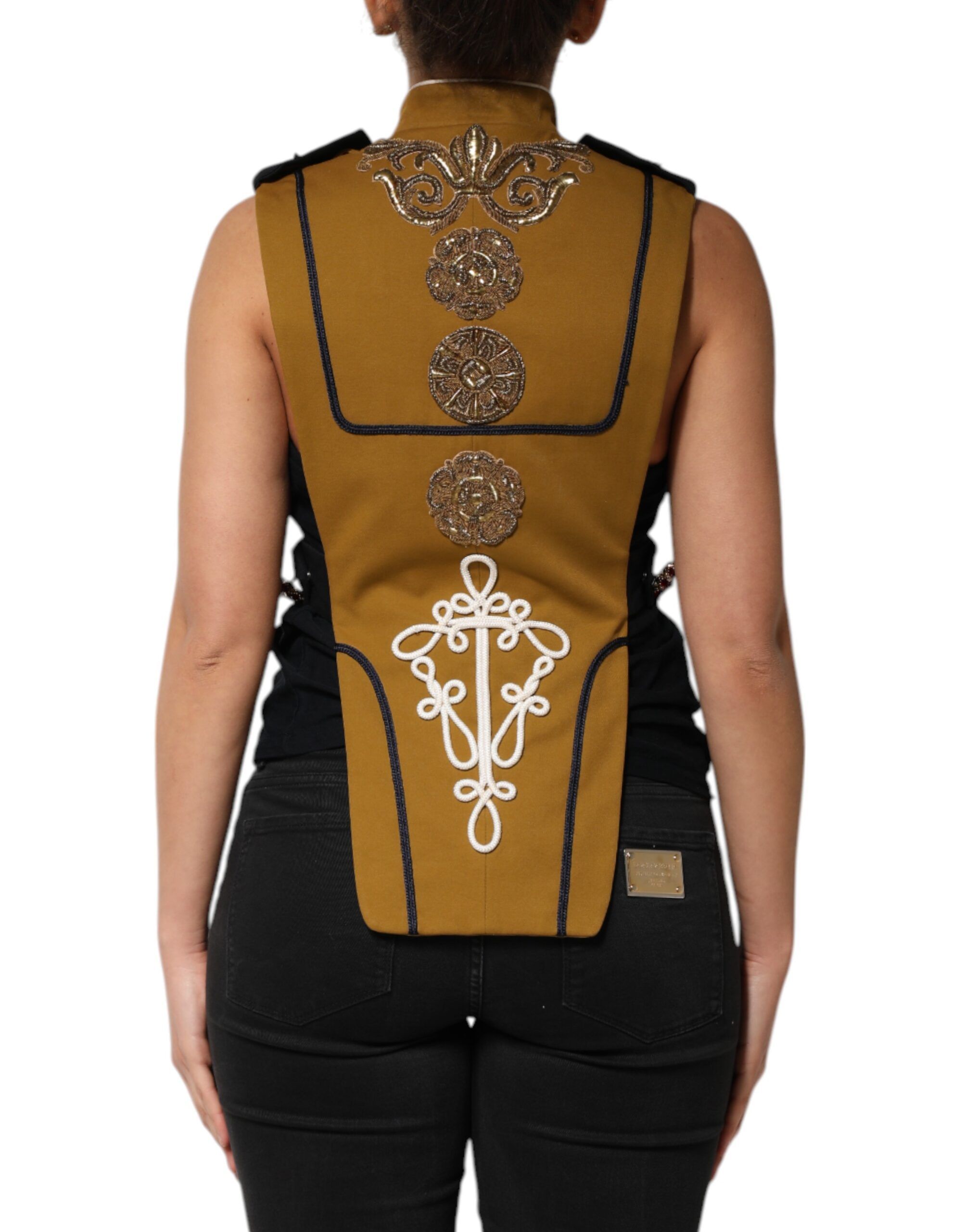 Crystal Cross Runway Vest Jacket Women's Top (Pre-Owned) - Dolce & Gabbana - Modalova