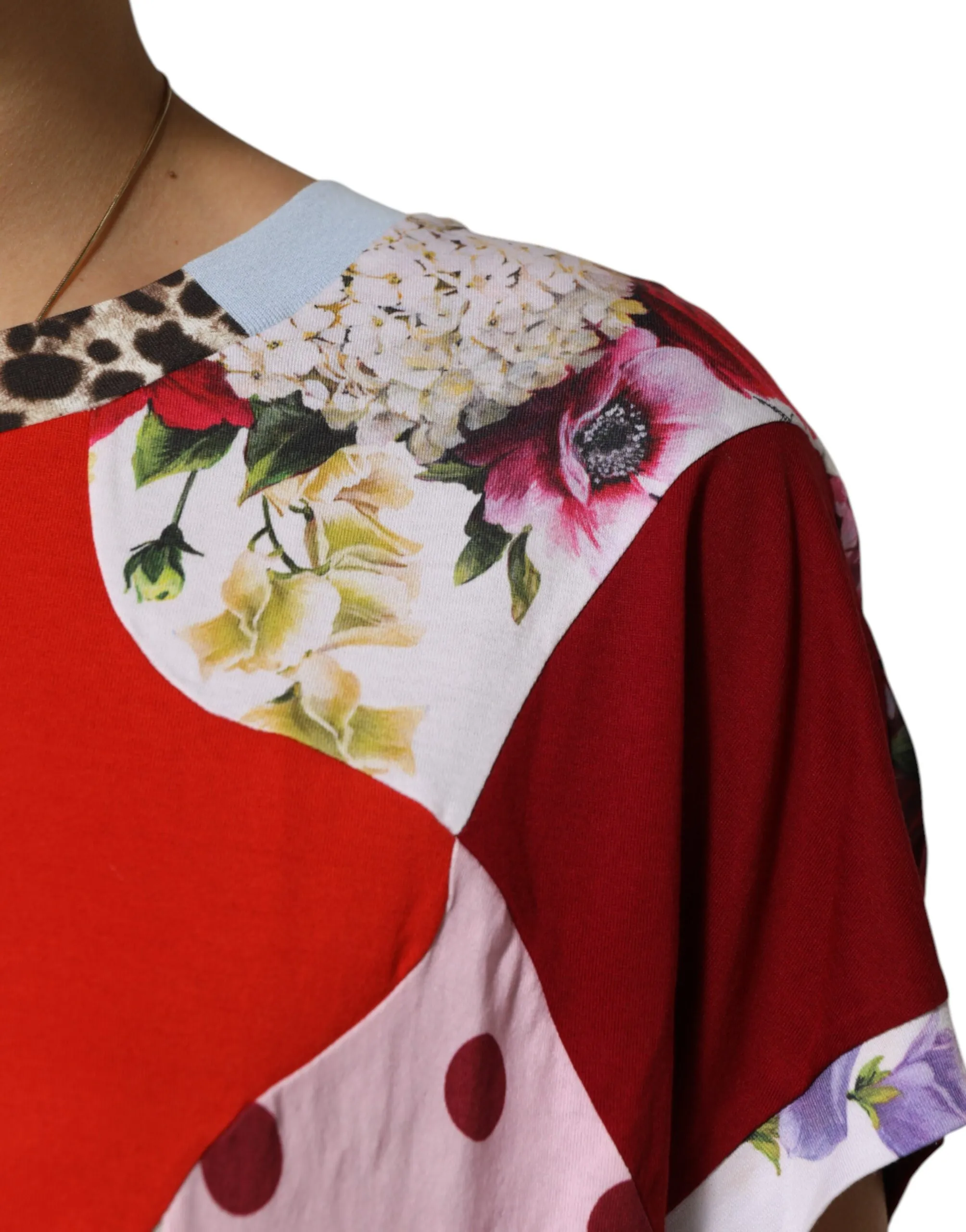 Patchwork Cotton Silk Blouse Women's Top - Dolce & Gabbana - Modalova