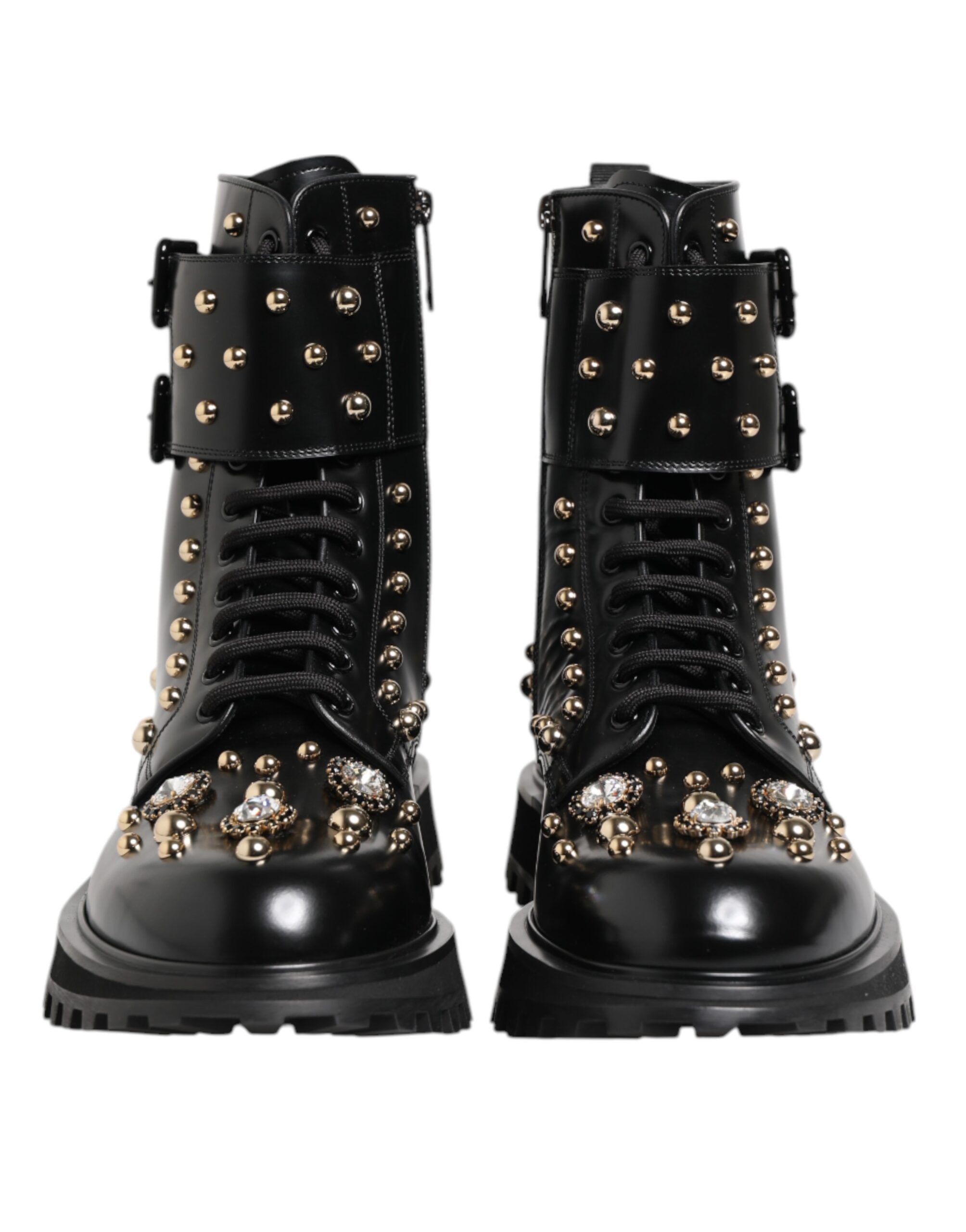 Studded Lace Up Mid Calf Boots Men's Shoes - Dolce & Gabbana - Modalova