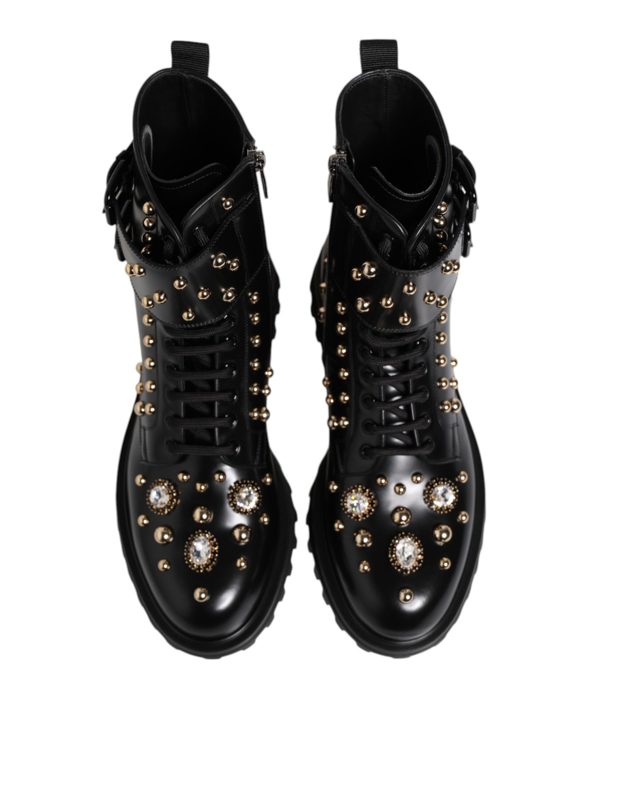 Studded Lace Up Mid Calf Boots Men's Shoes - Dolce & Gabbana - Modalova