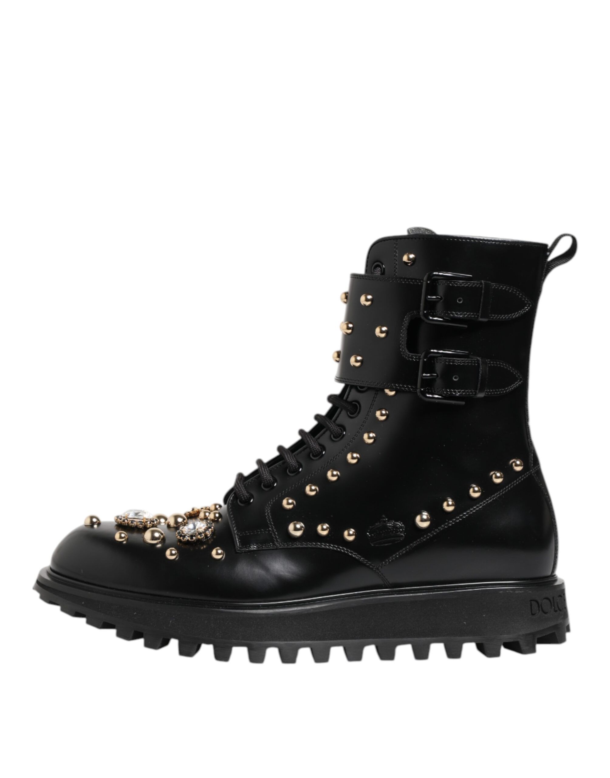 Studded Lace Up Mid Calf Boots Men's Shoes - Dolce & Gabbana - Modalova