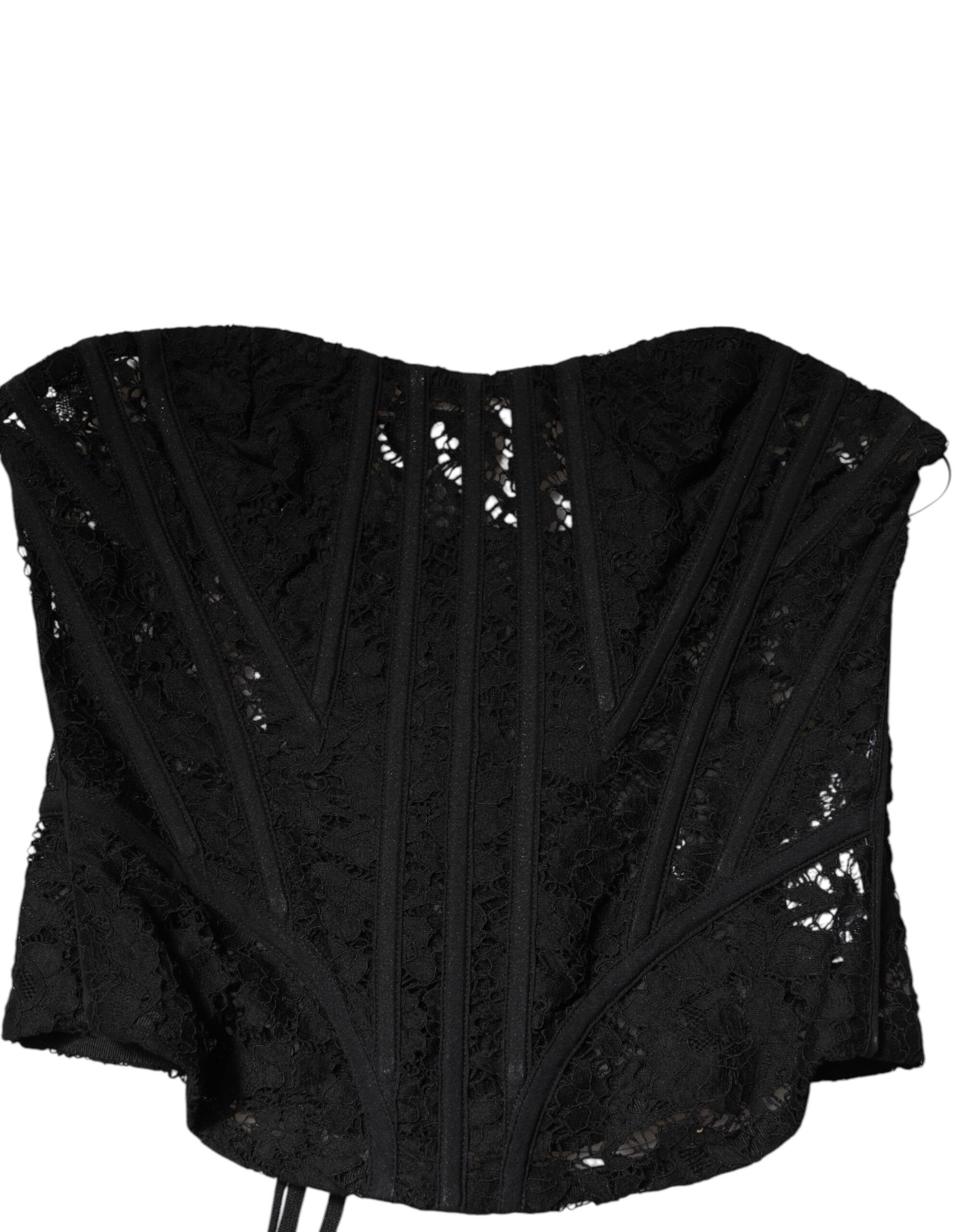 Strapless Floral Lace Bustier Cropped Women's Top (Pre-Owned) - Dolce & Gabbana - Modalova
