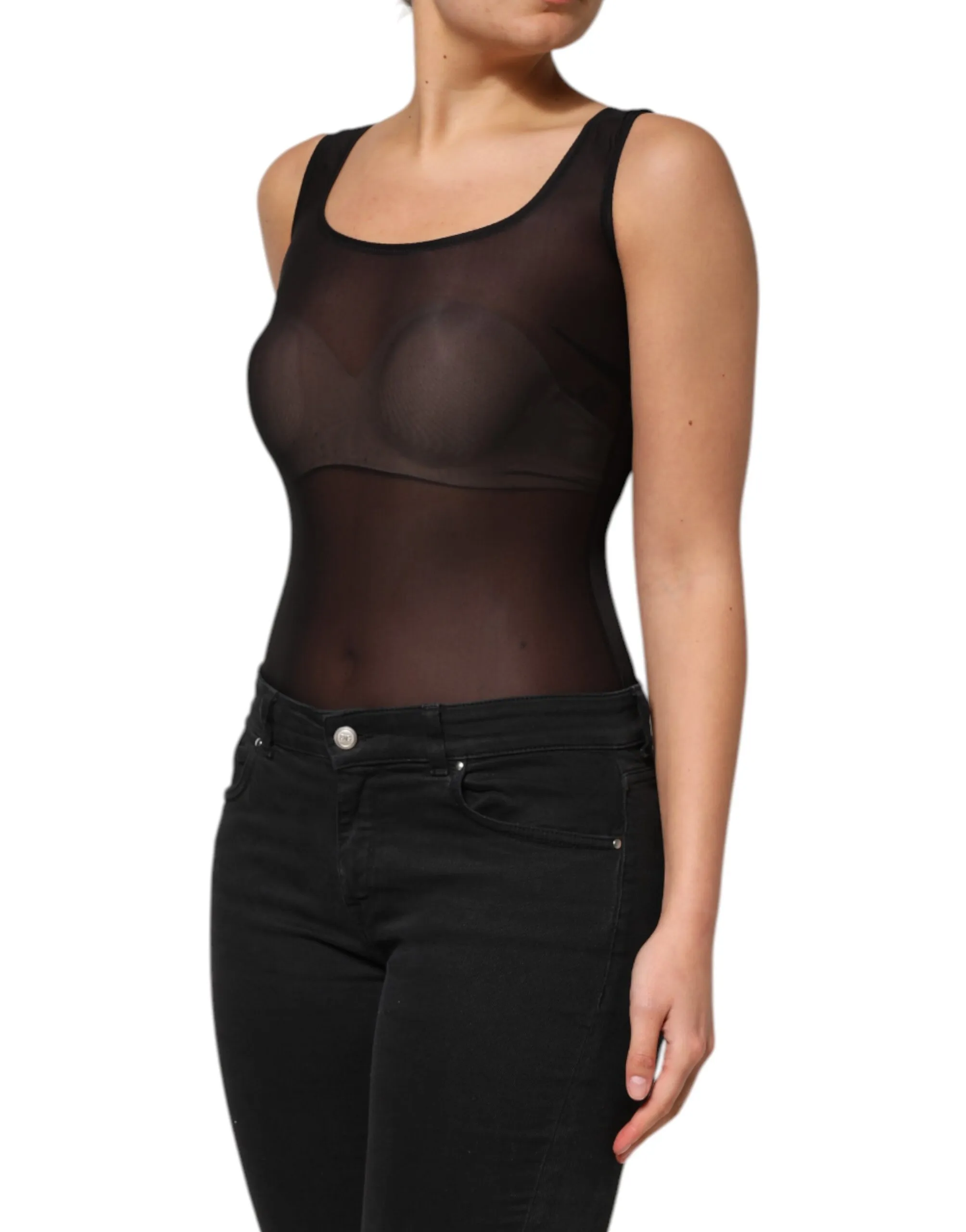 Nylon Sleeveless Round Neck Tank Women's Top (Pre-Owned) - Dolce & Gabbana - Modalova