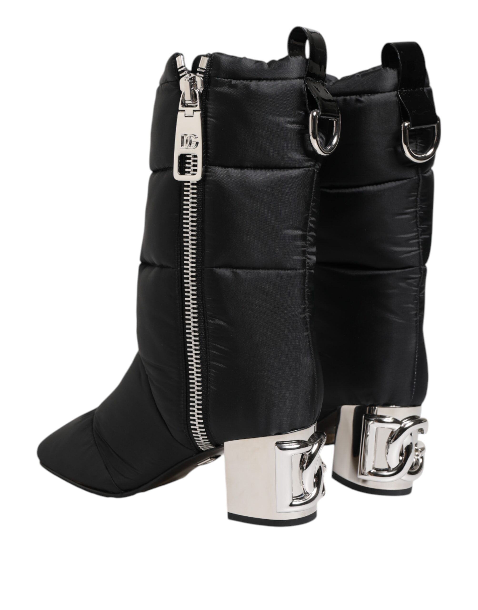 Padded Mid Calf Logo Heel Boots Women's Shoes - Dolce & Gabbana - Modalova