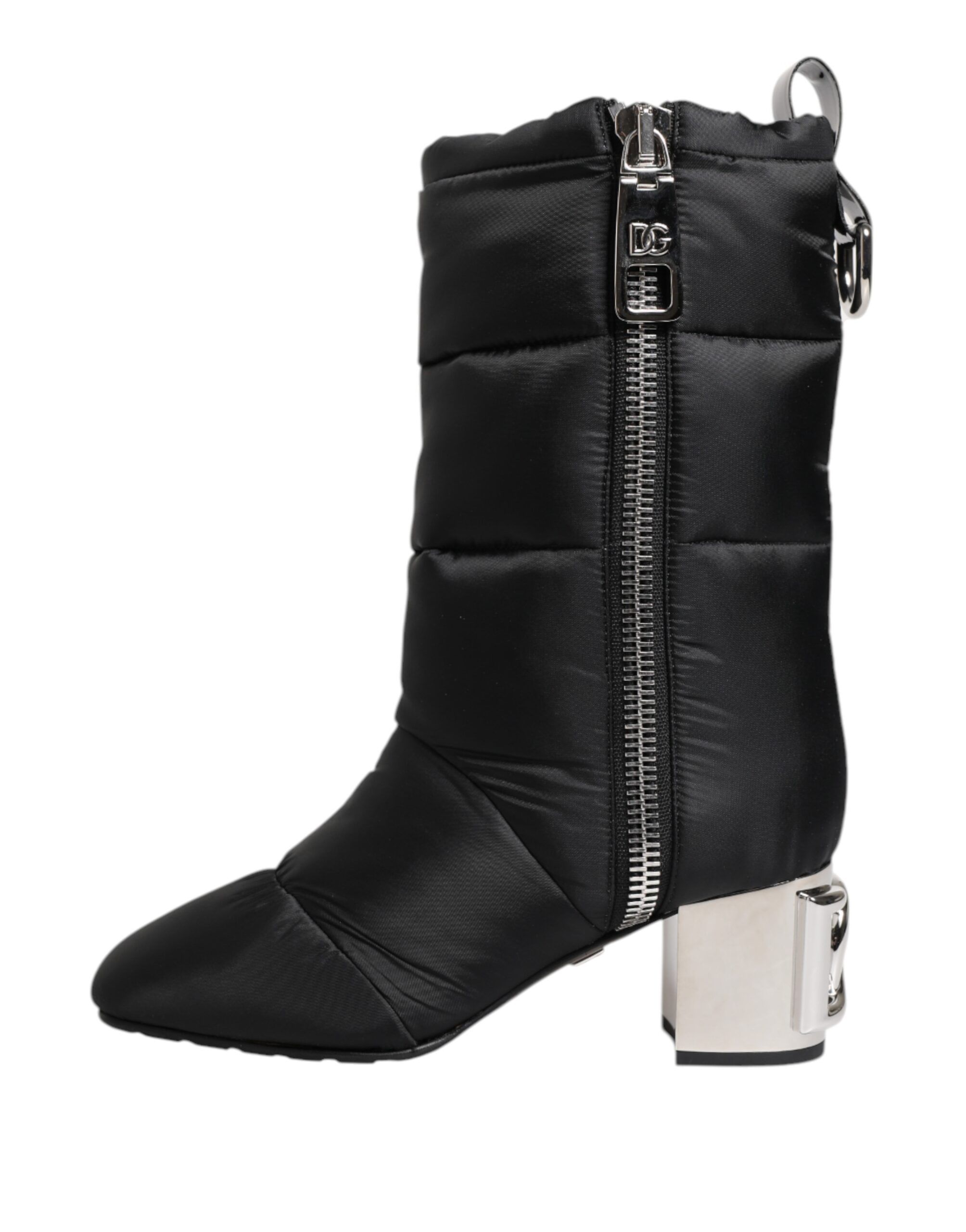 Padded Mid Calf Logo Heel Boots Women's Shoes - Dolce & Gabbana - Modalova
